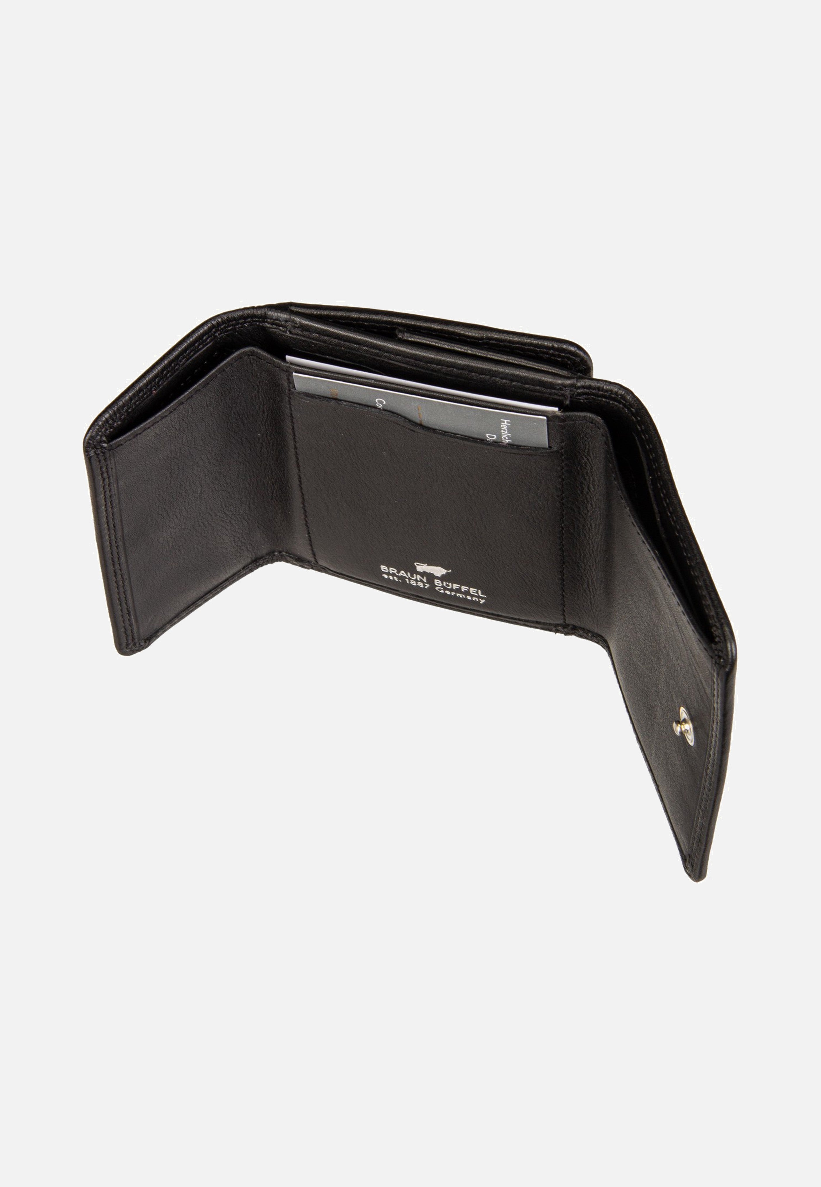 Braun Büffel Golf RFID Coin Purse 2Cs Black Wallet