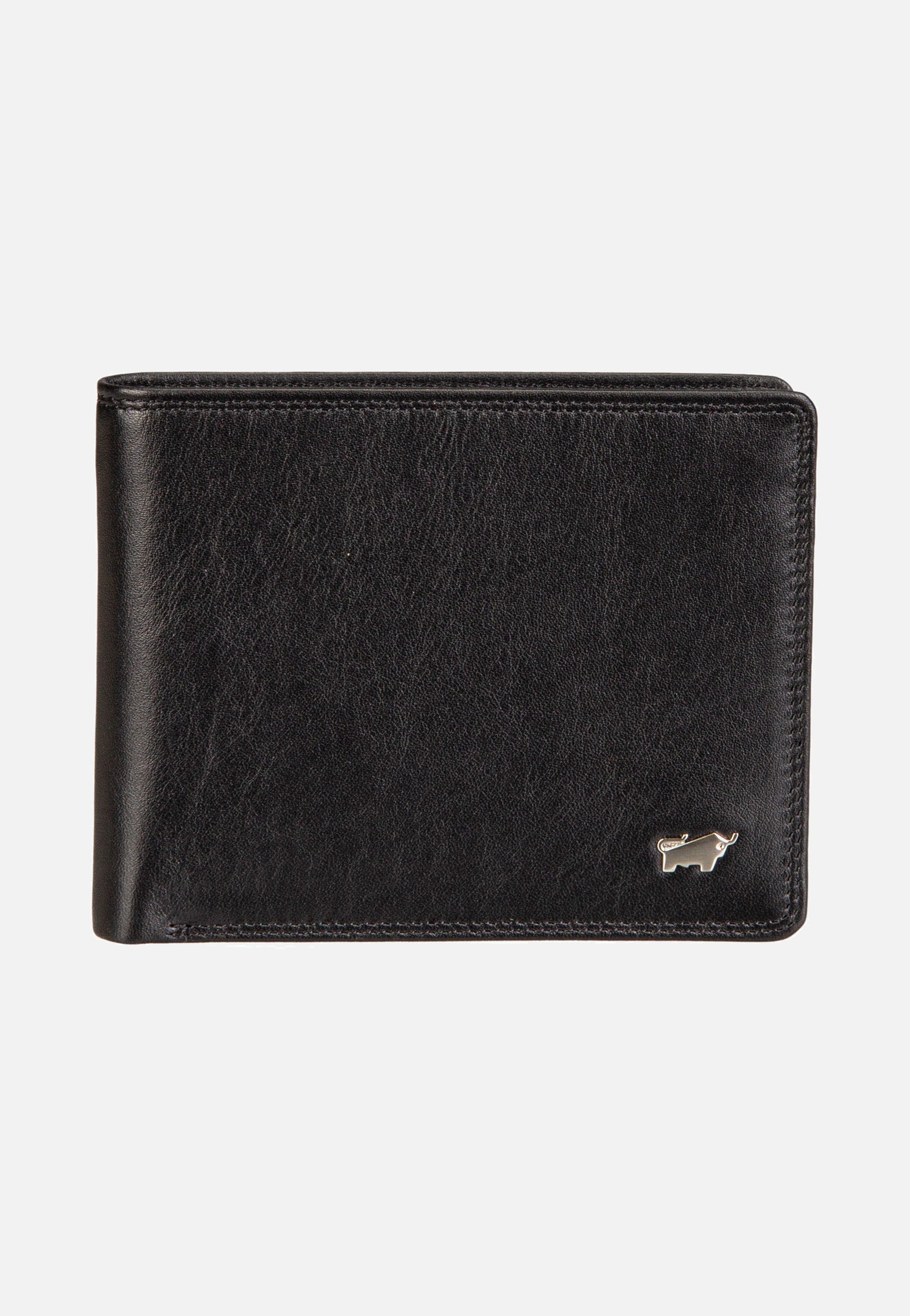 Braun Büffel Golf RFID Coin Wallet 4+3Cs Black Wallet