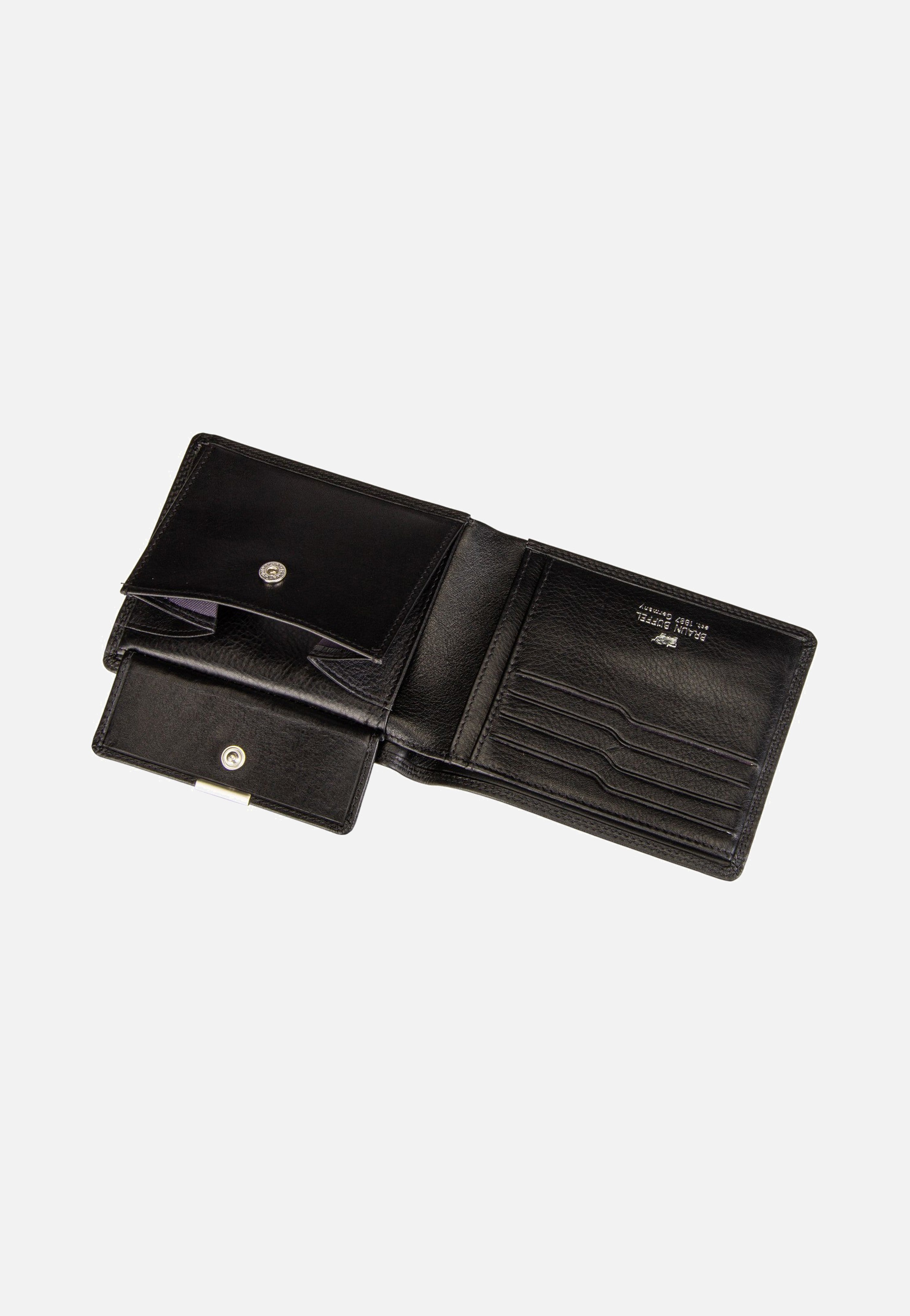 Braun Büffel Golf RFID Coin Wallet 4+3Cs Black Wallet