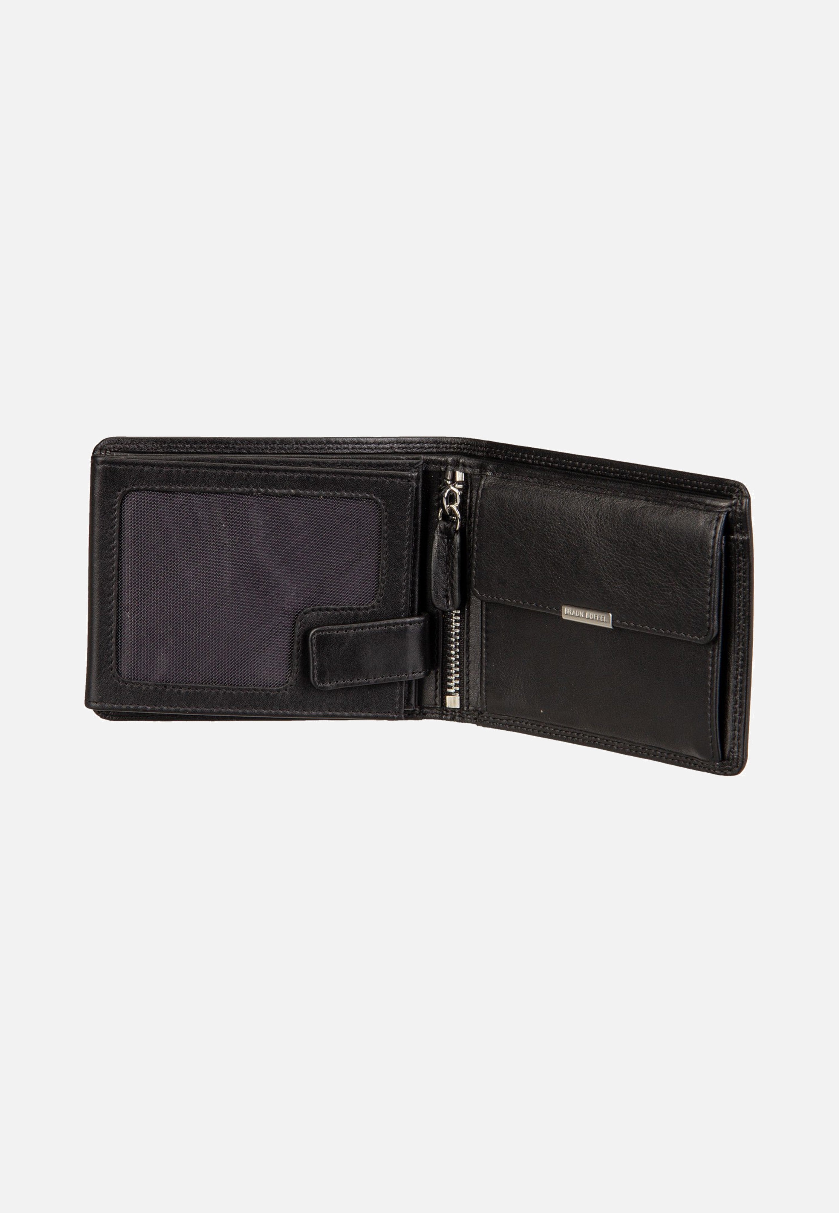 Braun Büffel Golf RFID Coin Wallet 8Cs + Loop Black Wallet
