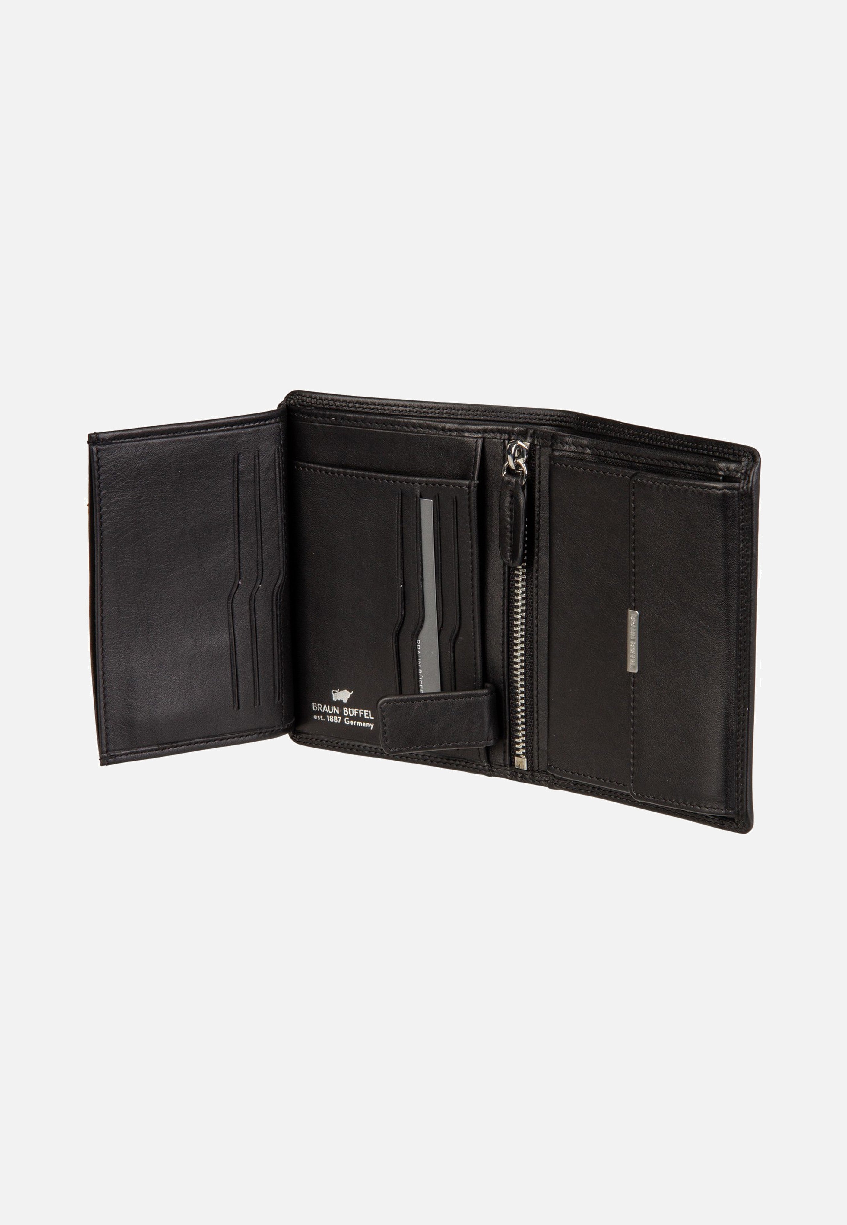 Braun Büffel Golf RFID Coin Wallet H 7Cs + Loop Black Wallet