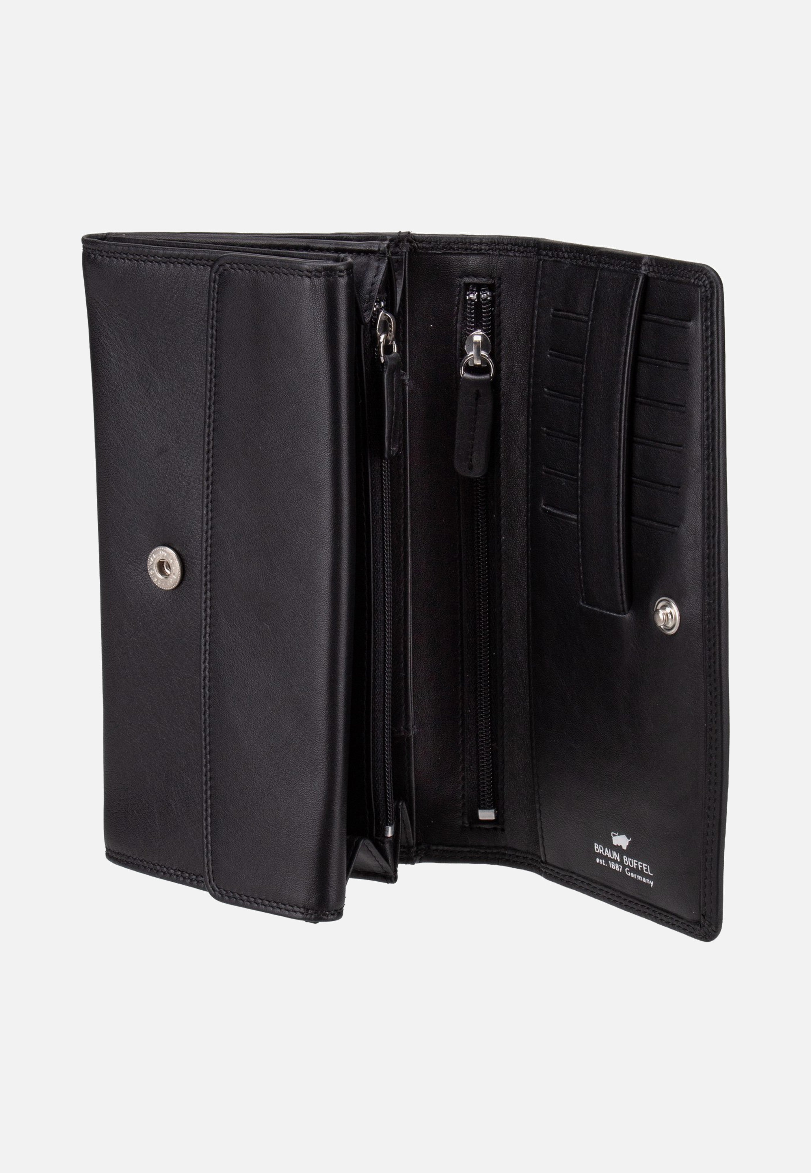 Braun Büffel Golf RFID Wallet L 9Cs Black Wallet