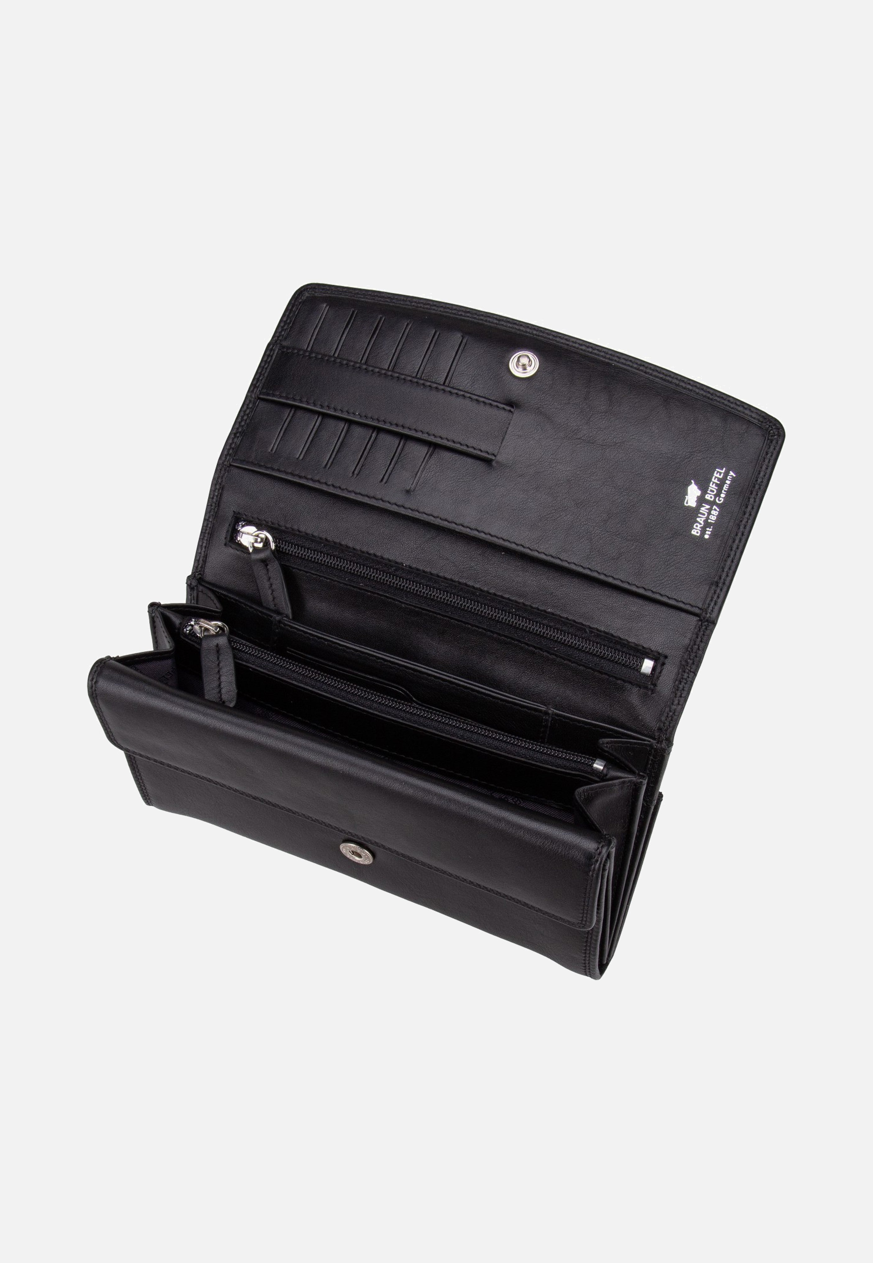 Braun Büffel Golf RFID Wallet L 9Cs Black Wallet