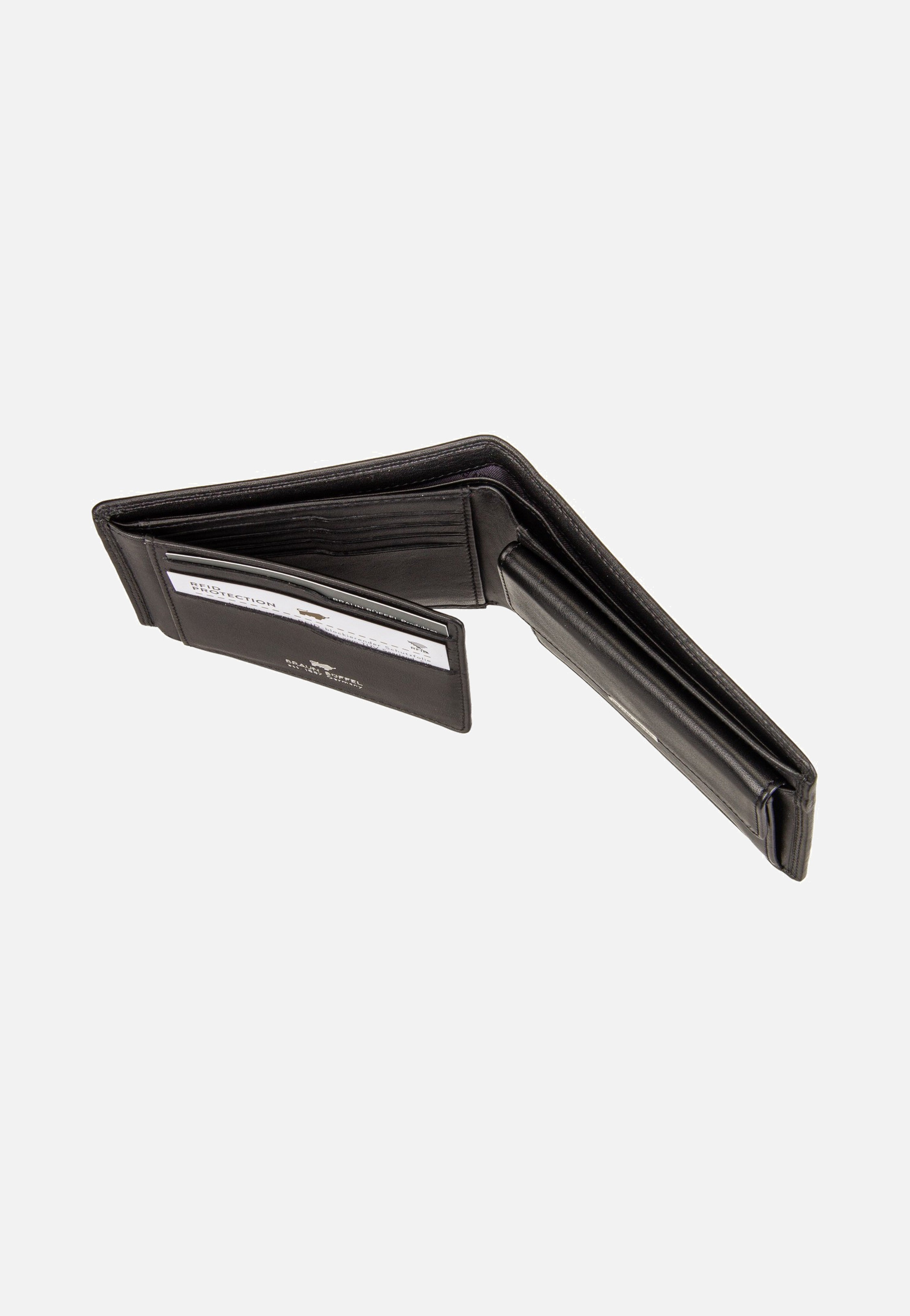 Braun Büffel Golf RFID Coin Wallet 8Cs Black Wallet