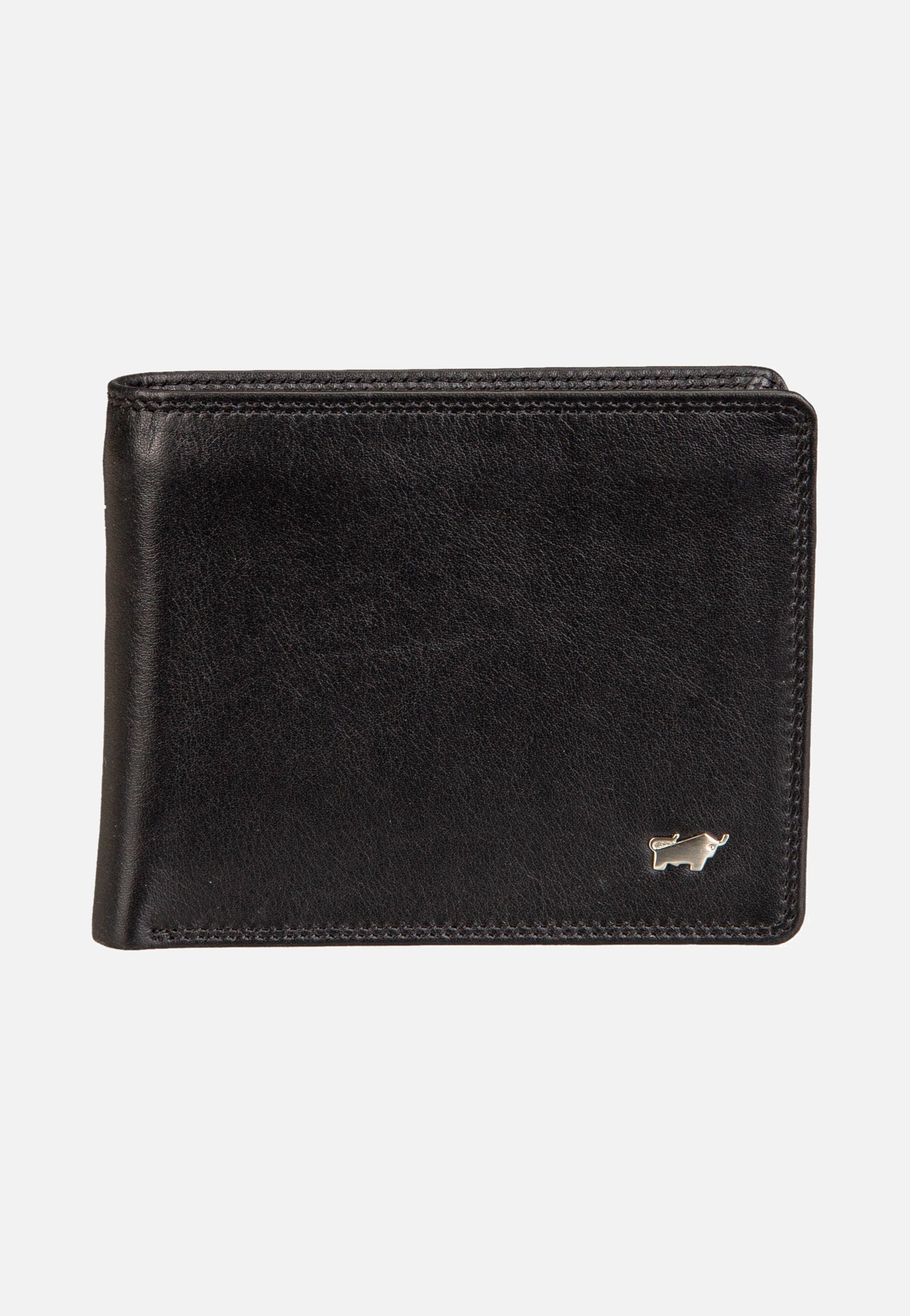 Braun Büffel Golf RFID Coin Wallet 8Cs Black Wallet