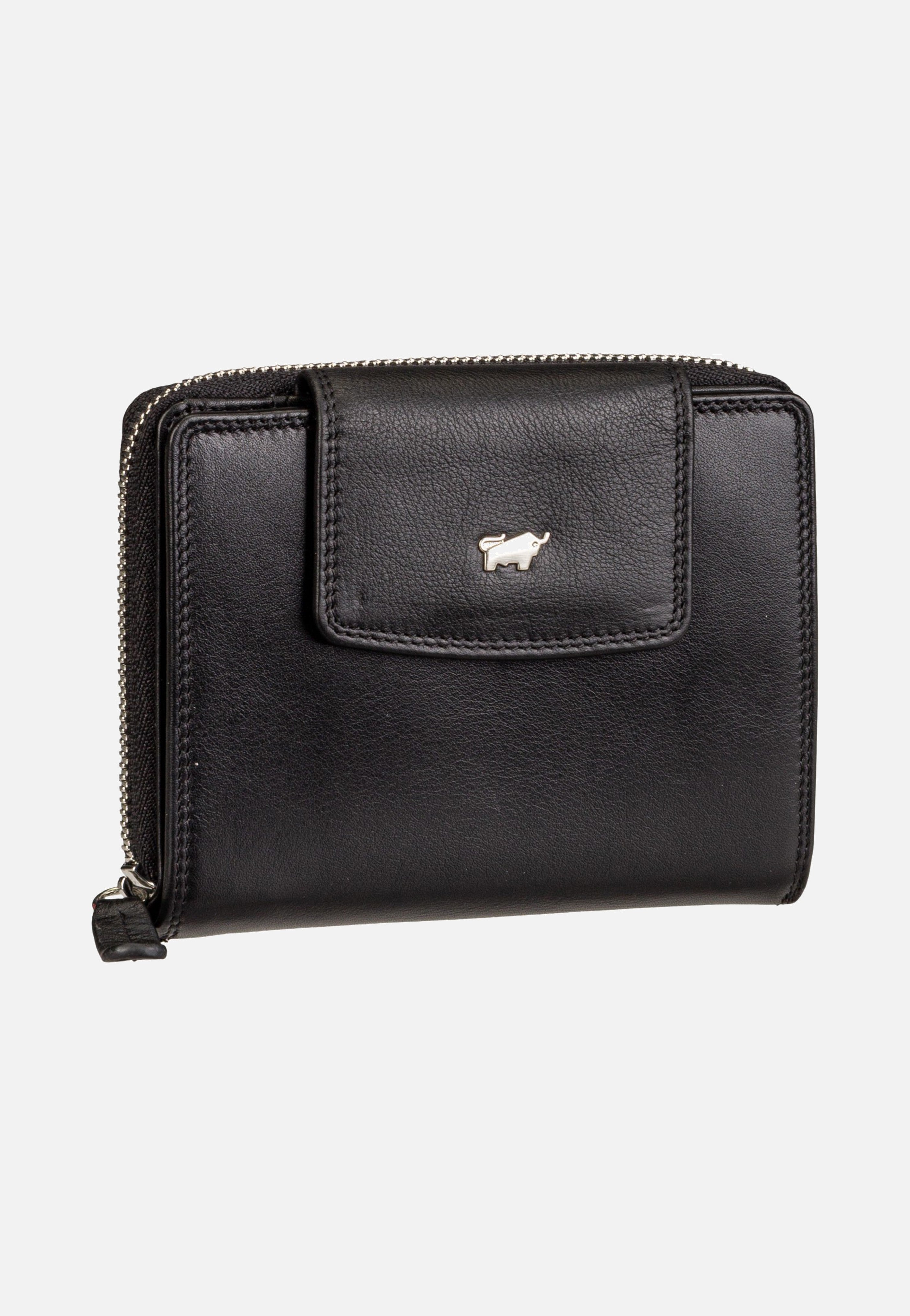 Braun Büffel Golf RFID Zip-Wallet M 12Cs Black Wallet