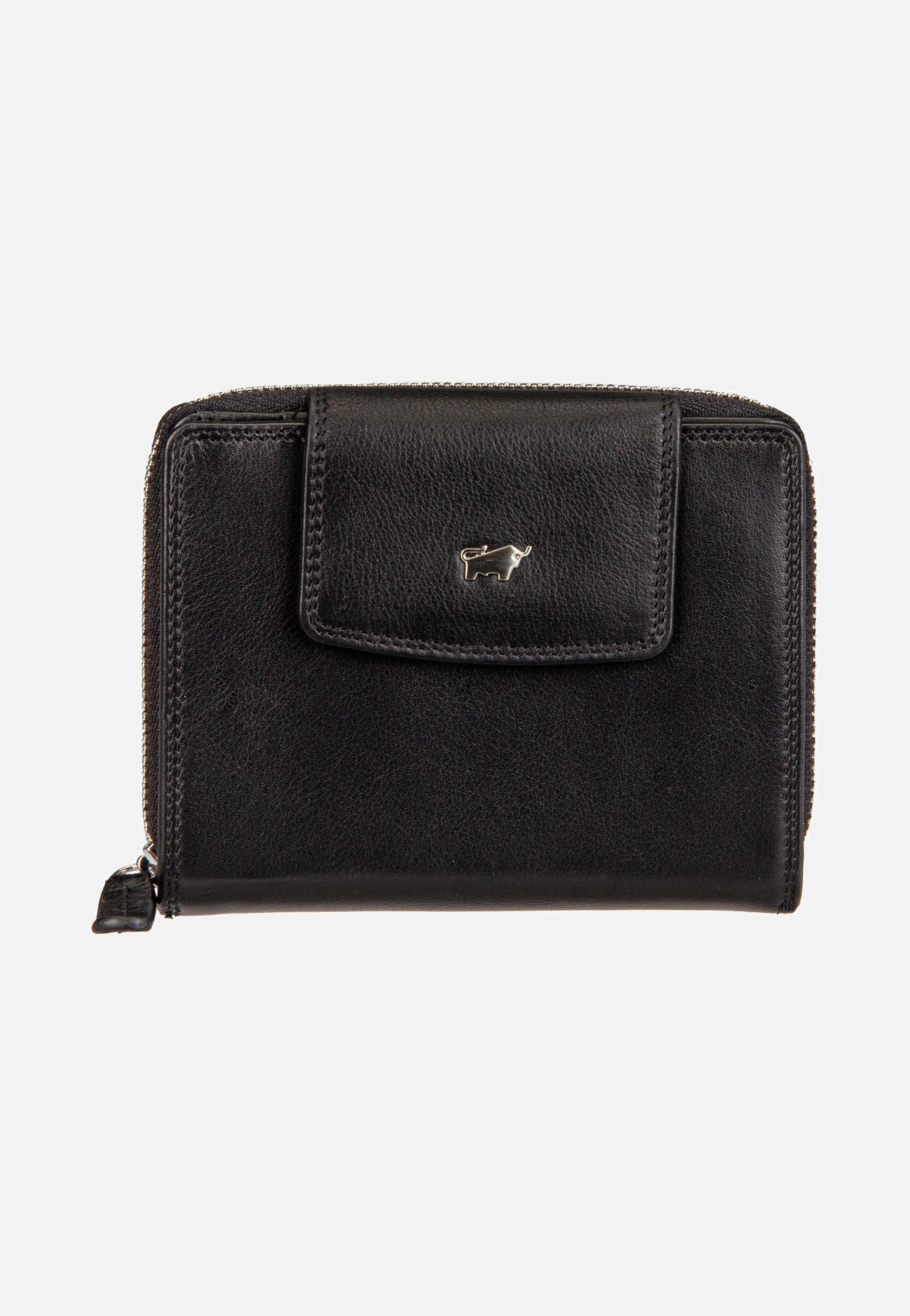Braun Büffel Golf RFID Zip-Wallet M 12Cs Black Wallet