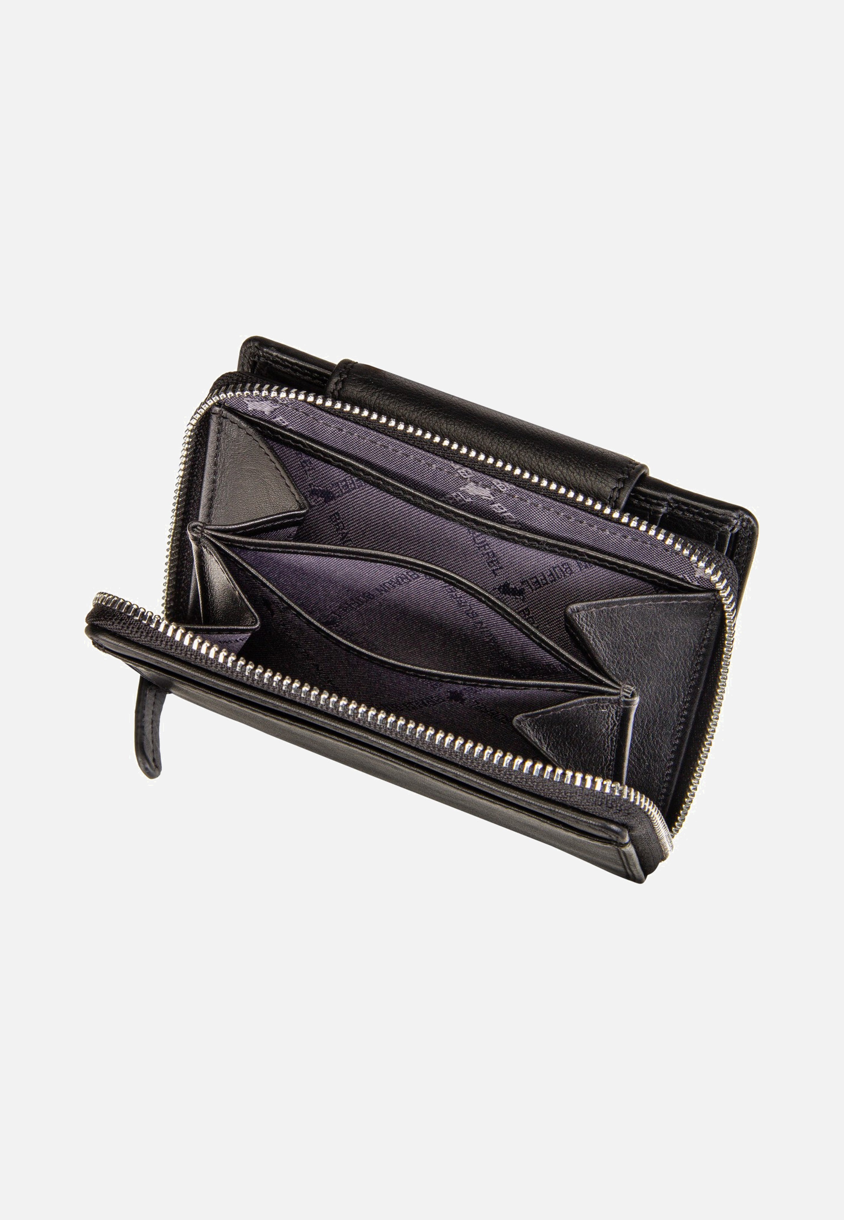 Braun Büffel Golf RFID Zip-Wallet M 12Cs Black Wallet