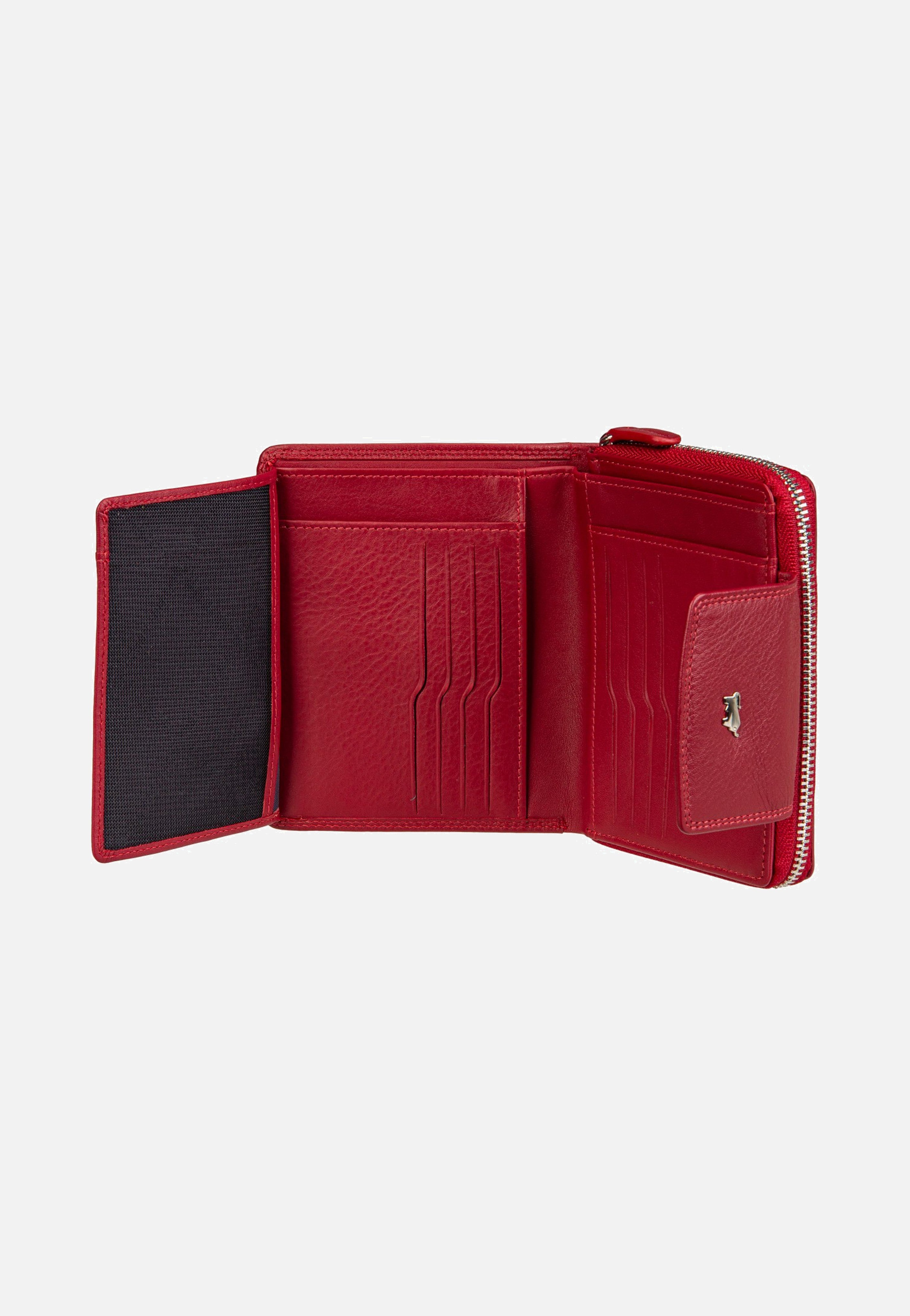 Braun Büffel Golf RFID Zip-Wallet M 12Cs Red Wallet