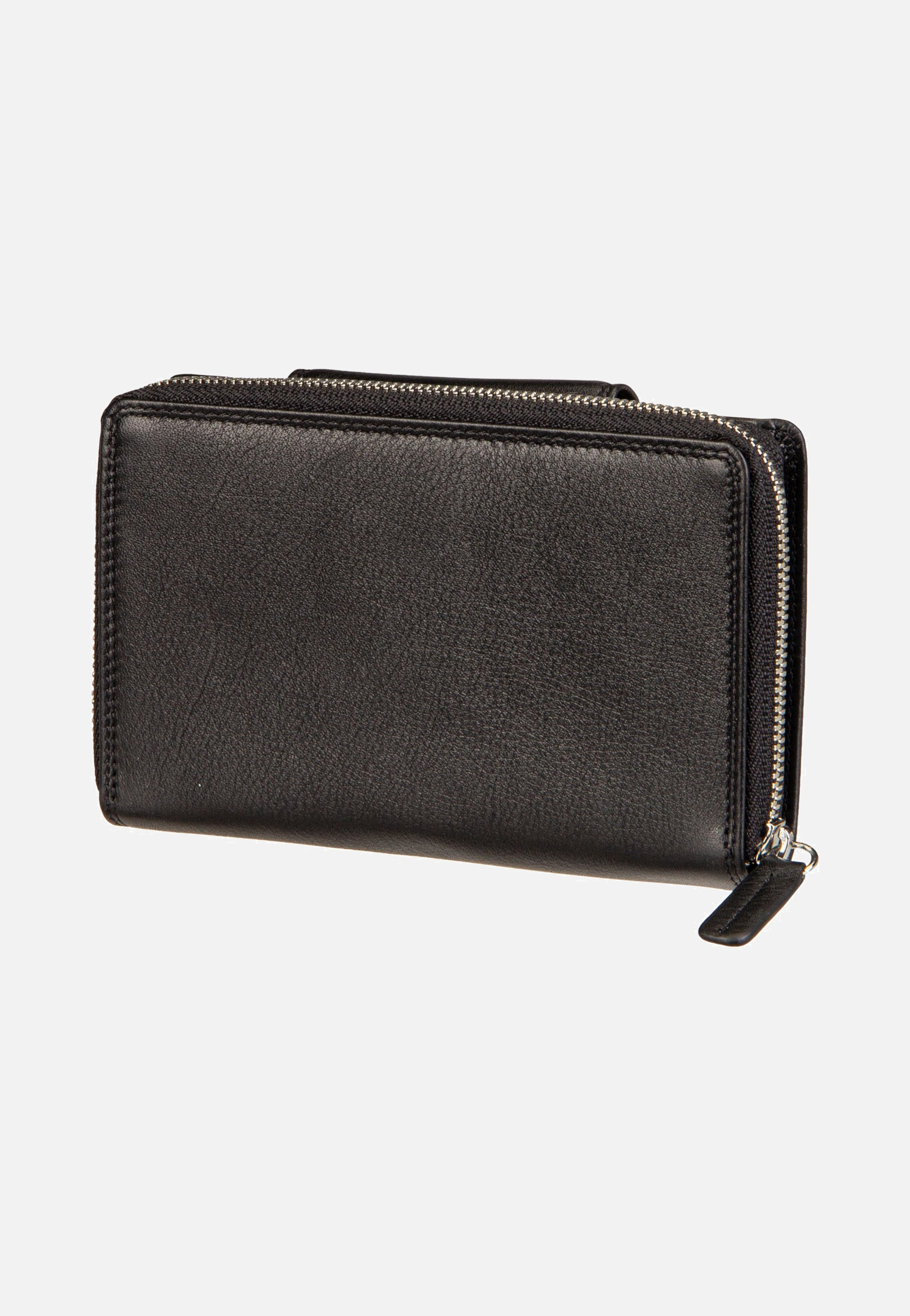 Braun Büffel Golf RFID Zip-Wallet M 15Cs Black Wallet