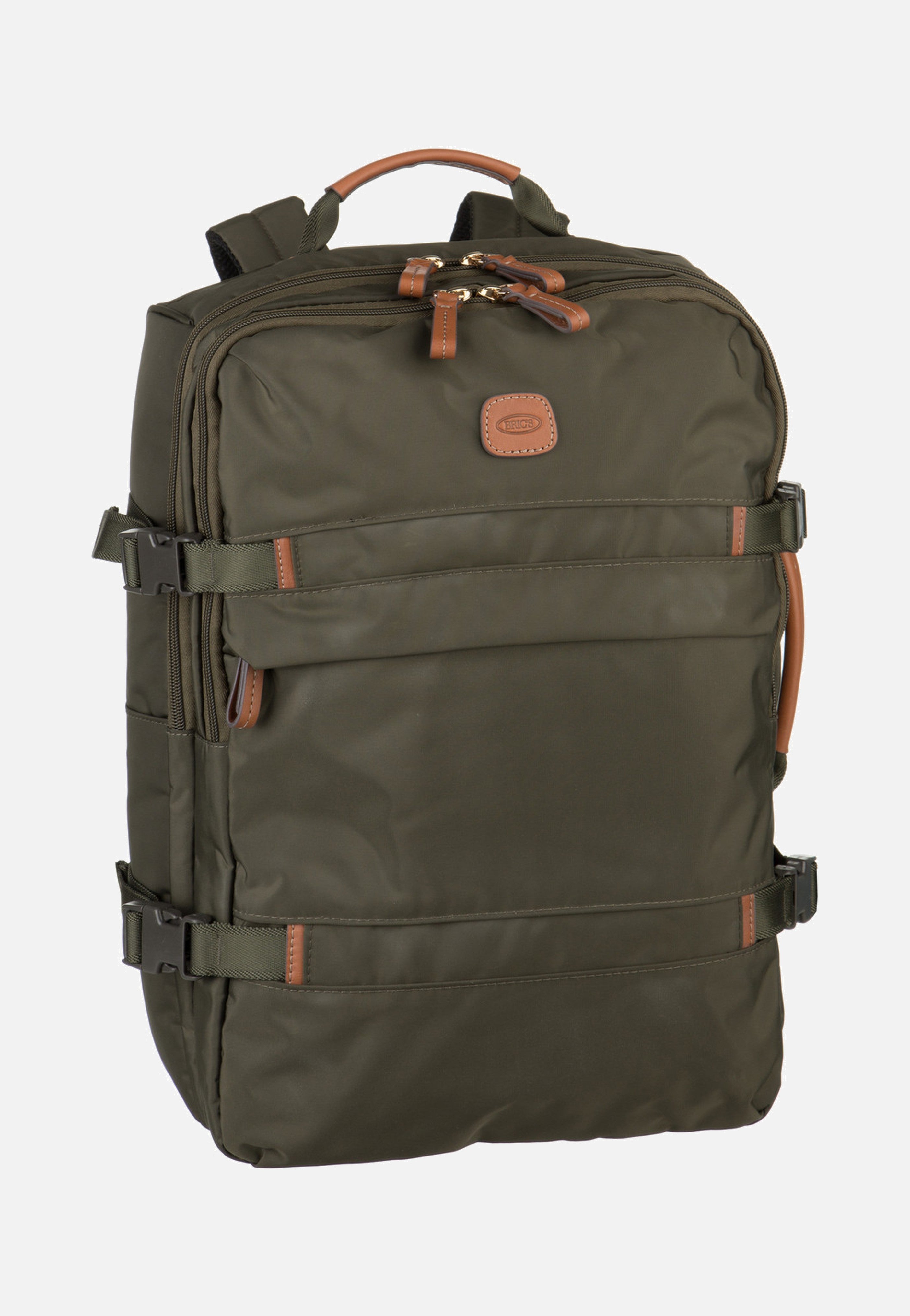 bric's laptop backpack X-Travel 43759 Oliva - Shimano Matte Black Aero Two front exterior zip Color:Cerise & Purple Herring Bone BW29 backpacks+pencil cases
