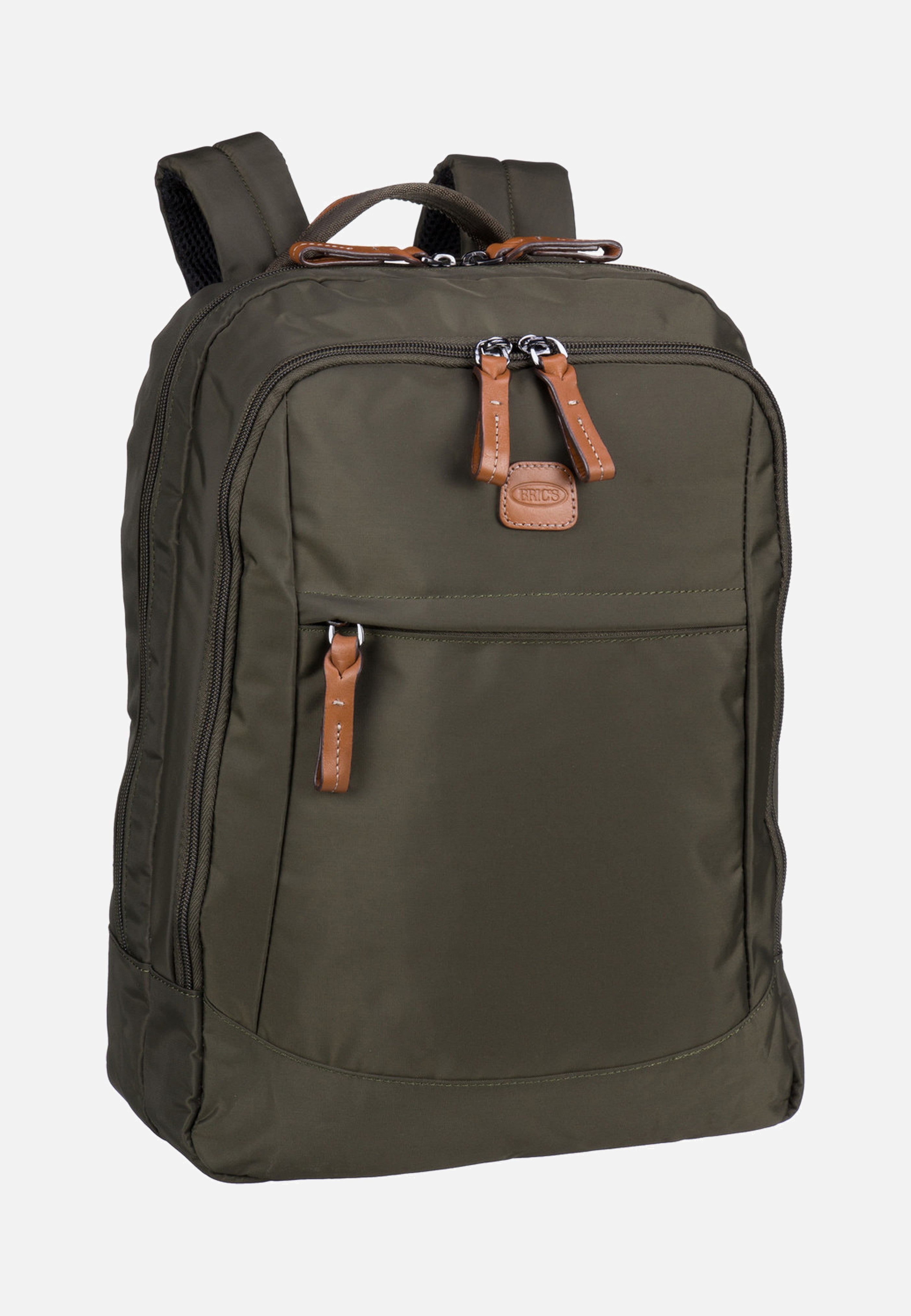 brics backpack leather Bric's - X-Travel 44649 Oliva - Backpack