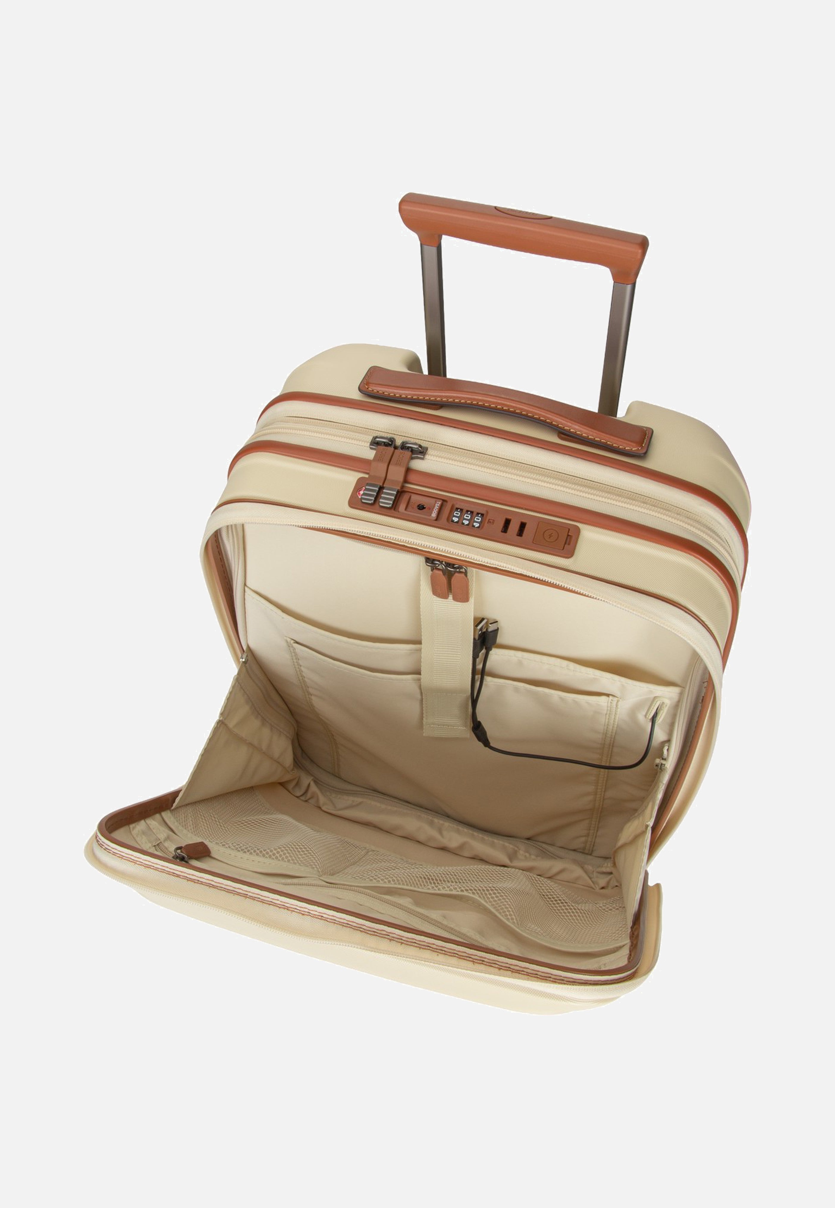 Bric's Taormina Trolley 55 Exp Vortasche Cream Suitcase