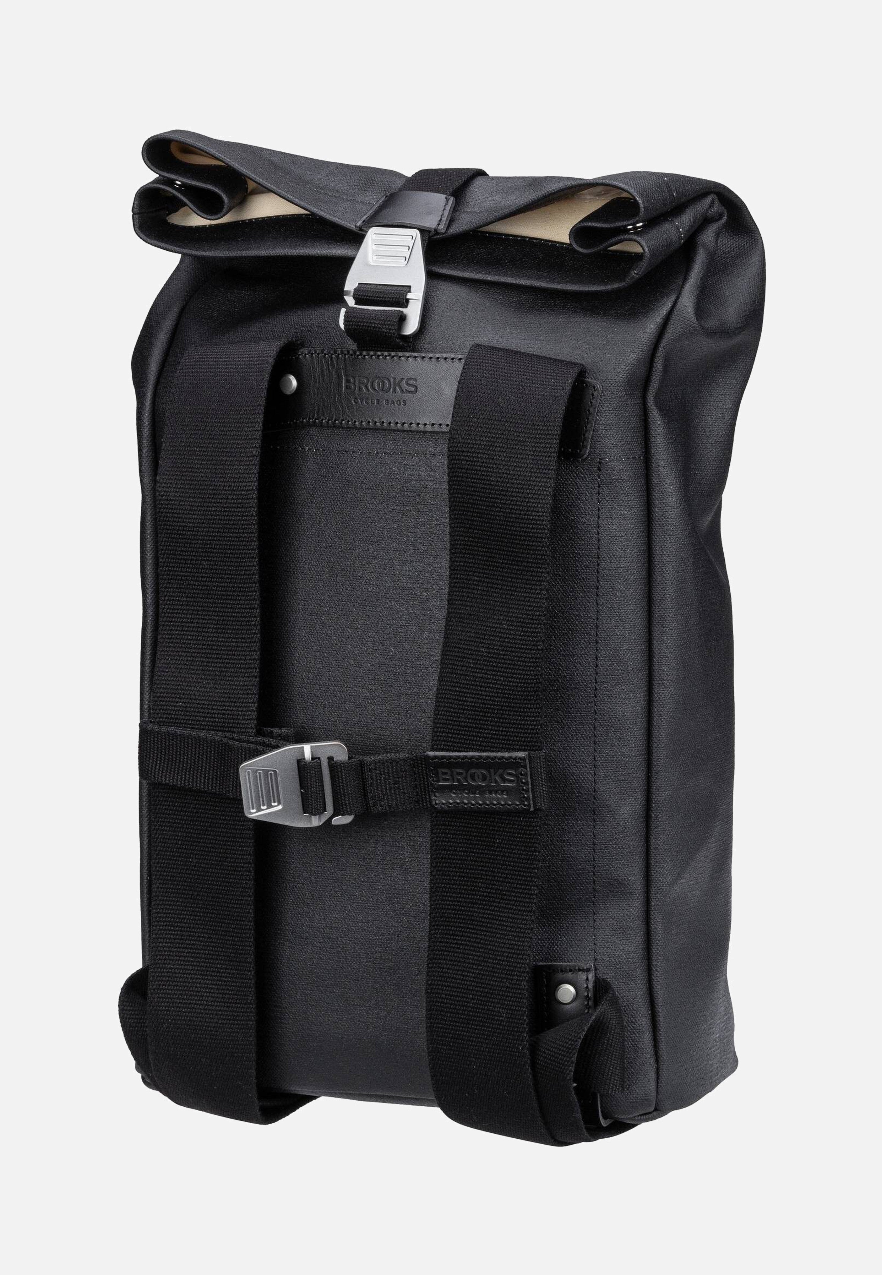 Brooks England - Pickwick Cotton Canvas 12 L Black - Rolltop Backpack | Neutral-Image