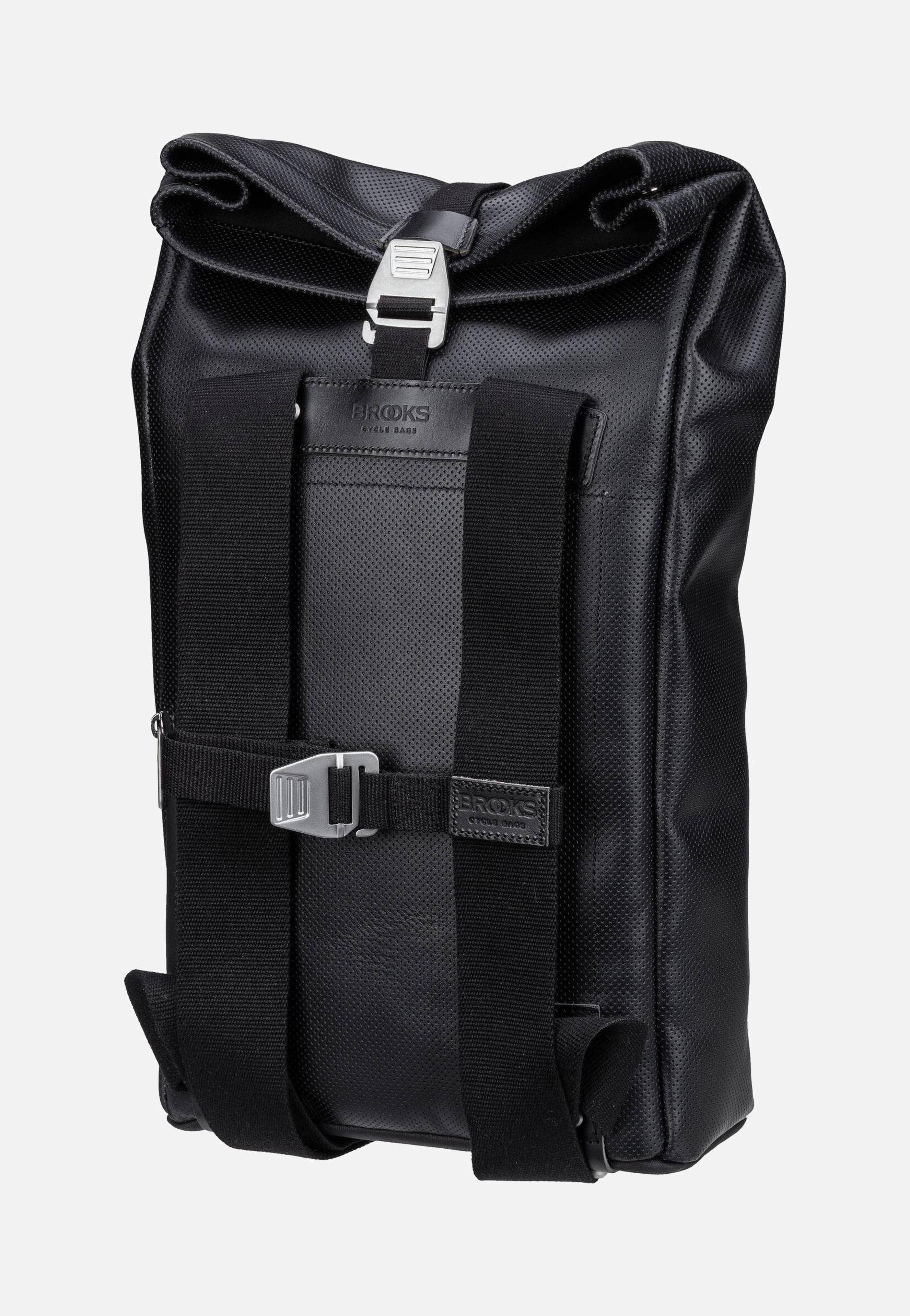 Brooks England Pickwick Reflective Leather 12 L Black Rolltop Backpack