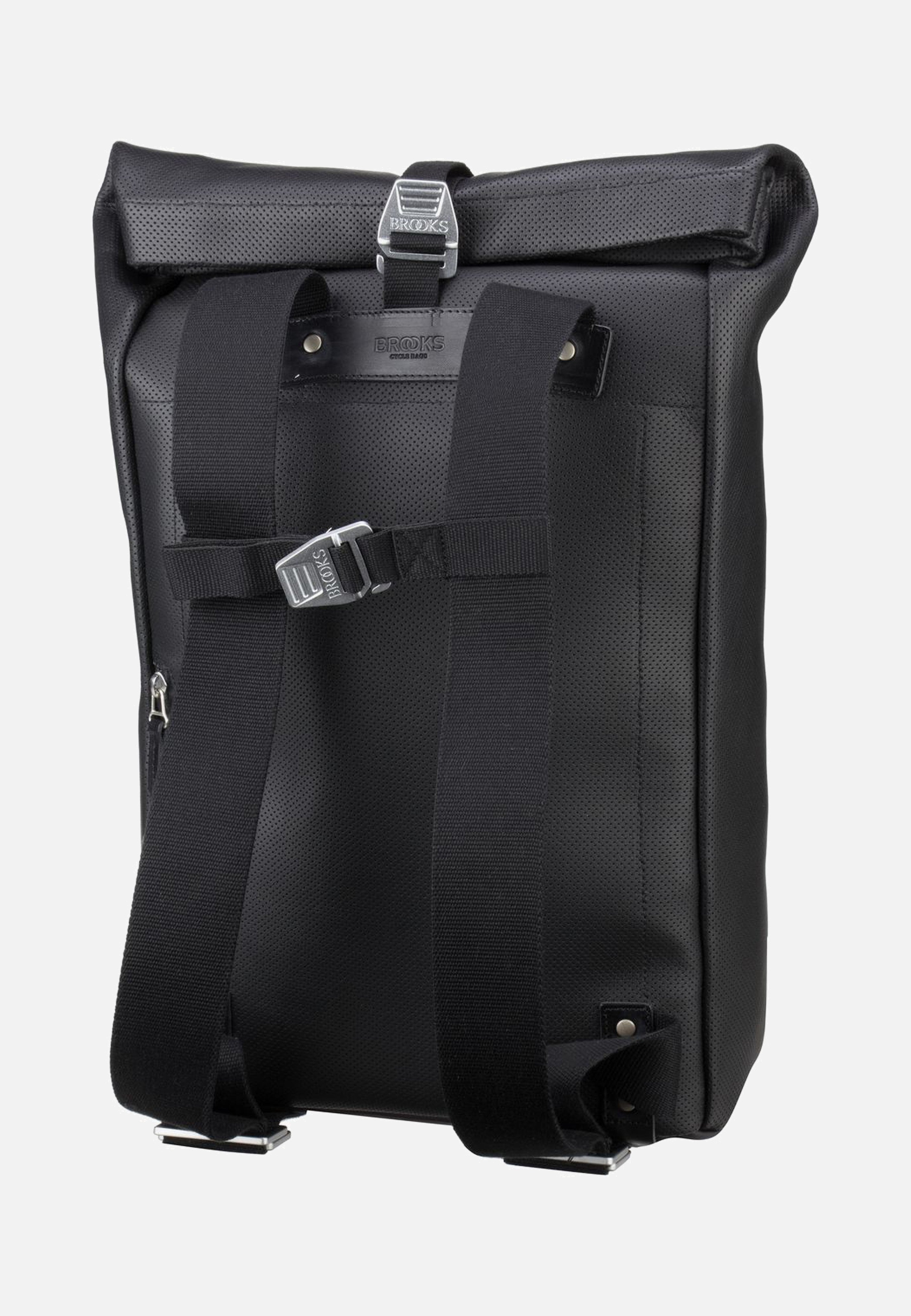 Brooks England - Pickwick Reflective Leather Black - Rolltop Backpack | Neutral-Image