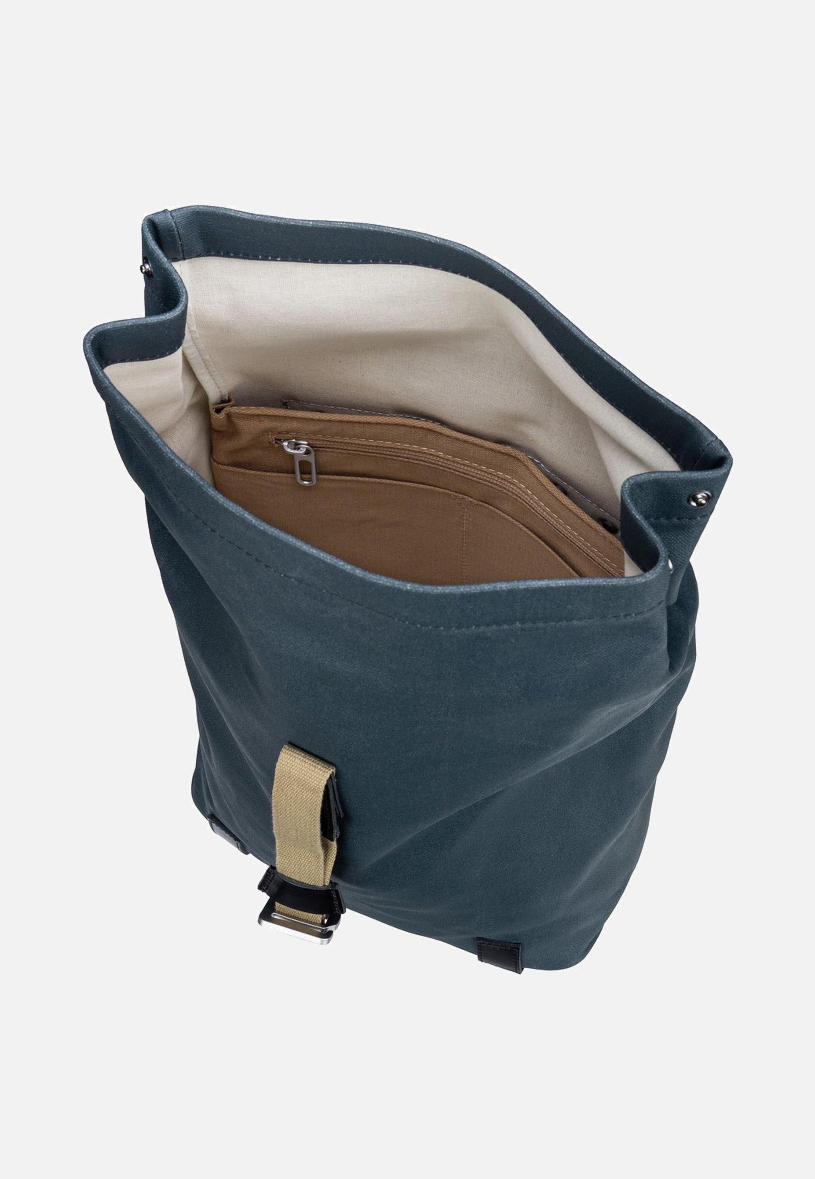 Brooks England - Pickwick Cotton Canvas 12 L Dark Blue - Rolltop Backpack | Neutral-Image