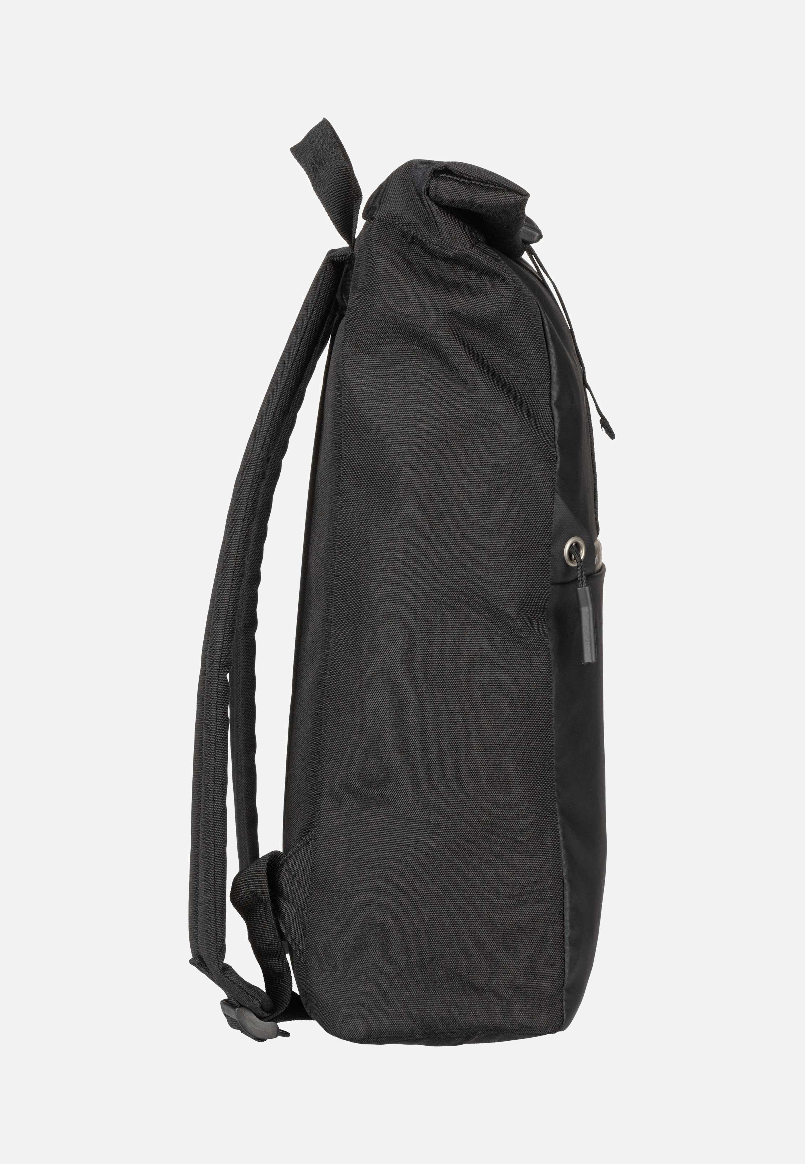 Bugatti Blanc DeLight Backpack with Rolltop Schwarz Rolltop Backpack