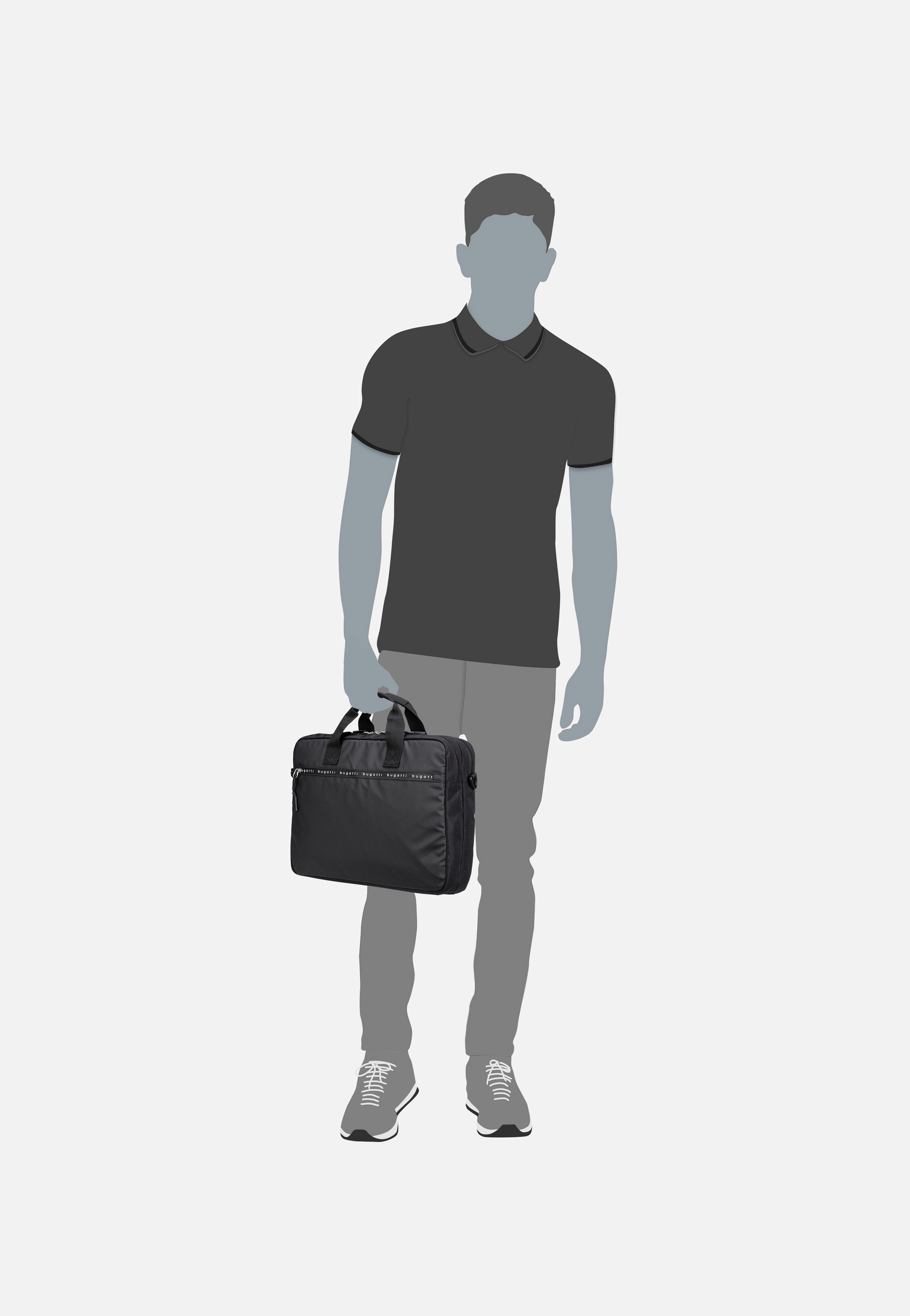 Bugatti Blanc DeLight Schwarz Briefcase