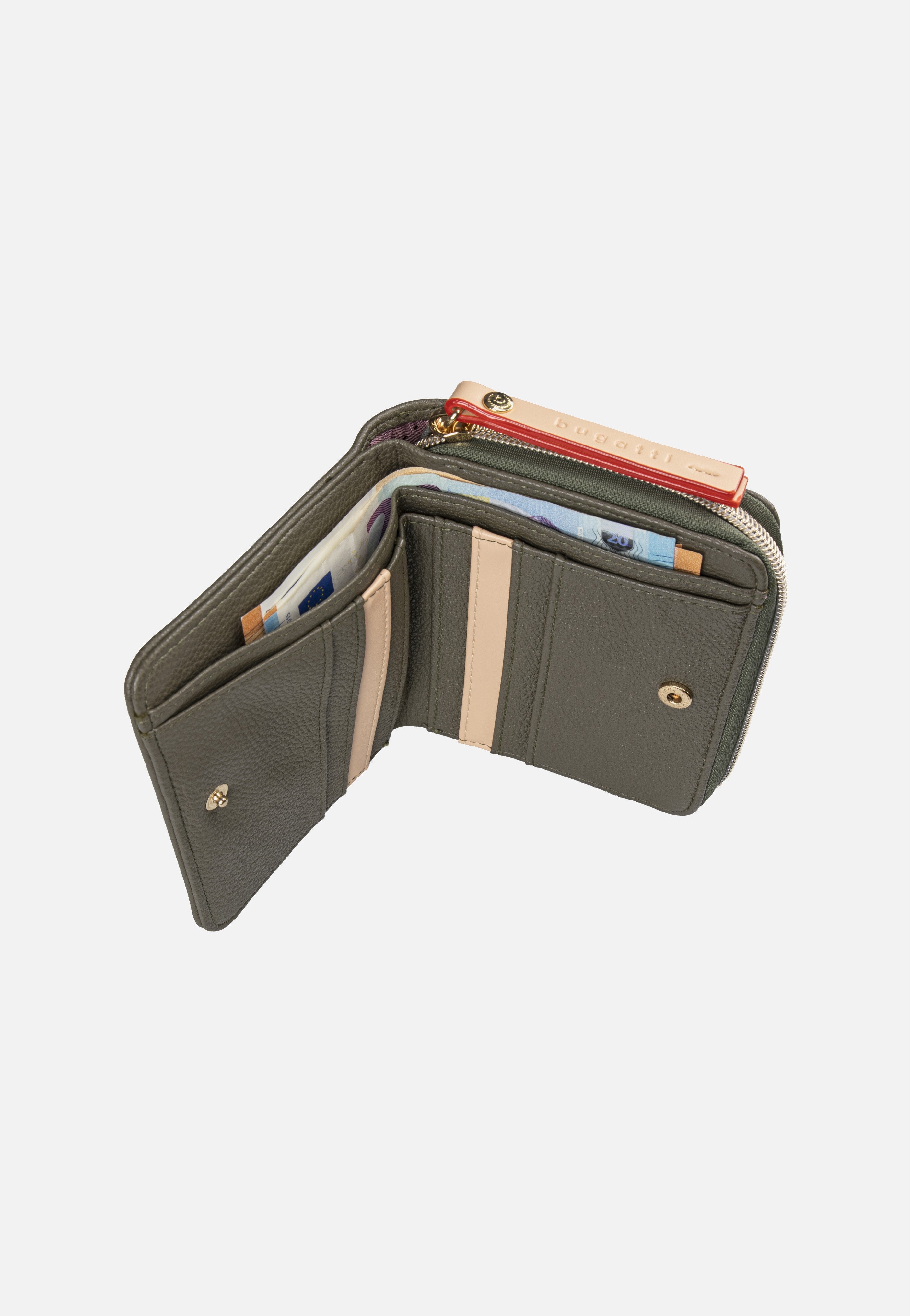 Bugatti Ella Zipped Ladies Purse Olive Wallet