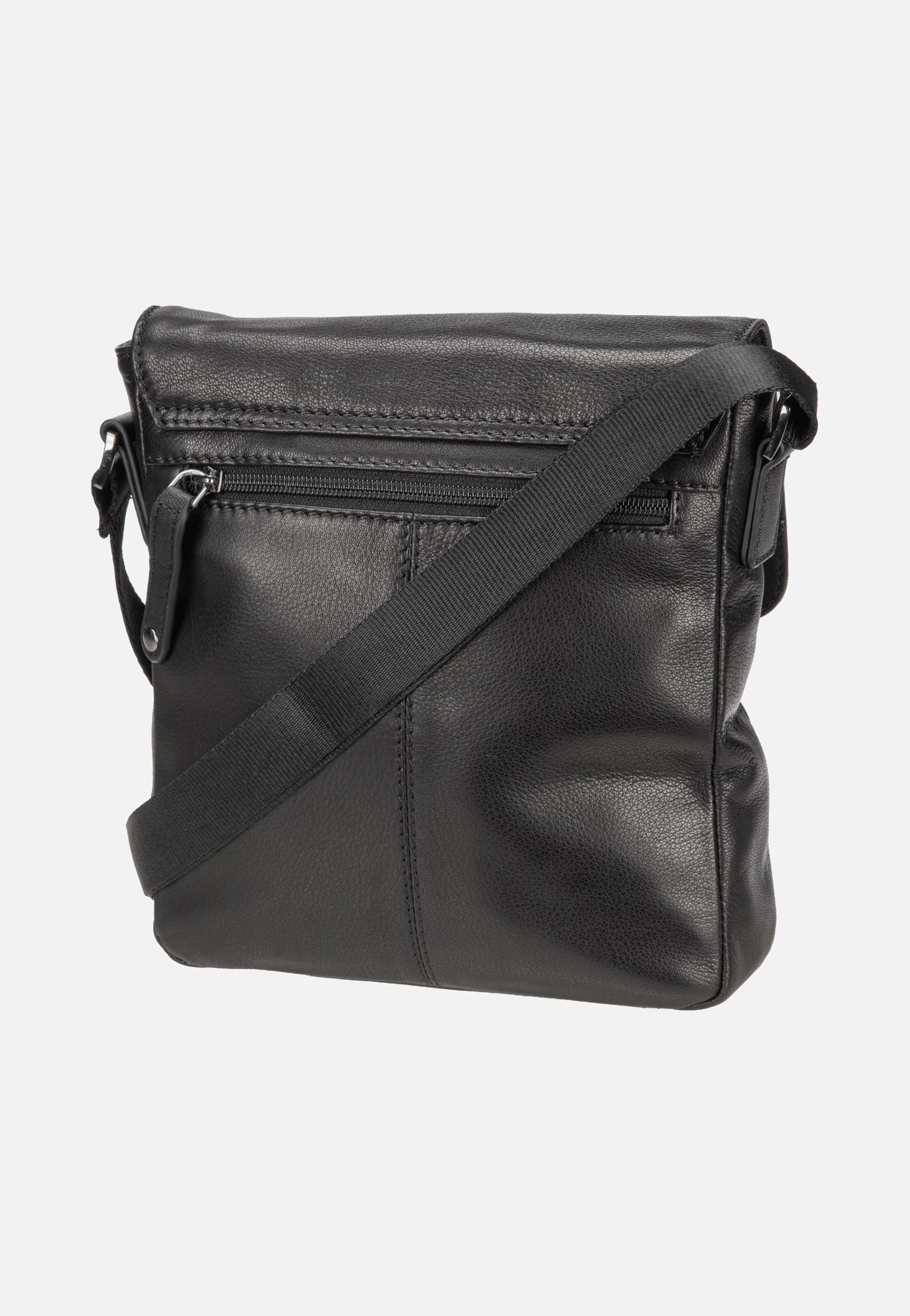 Bugatti Black Magic Shoulder Bag With Flap Black Shoulder Bag