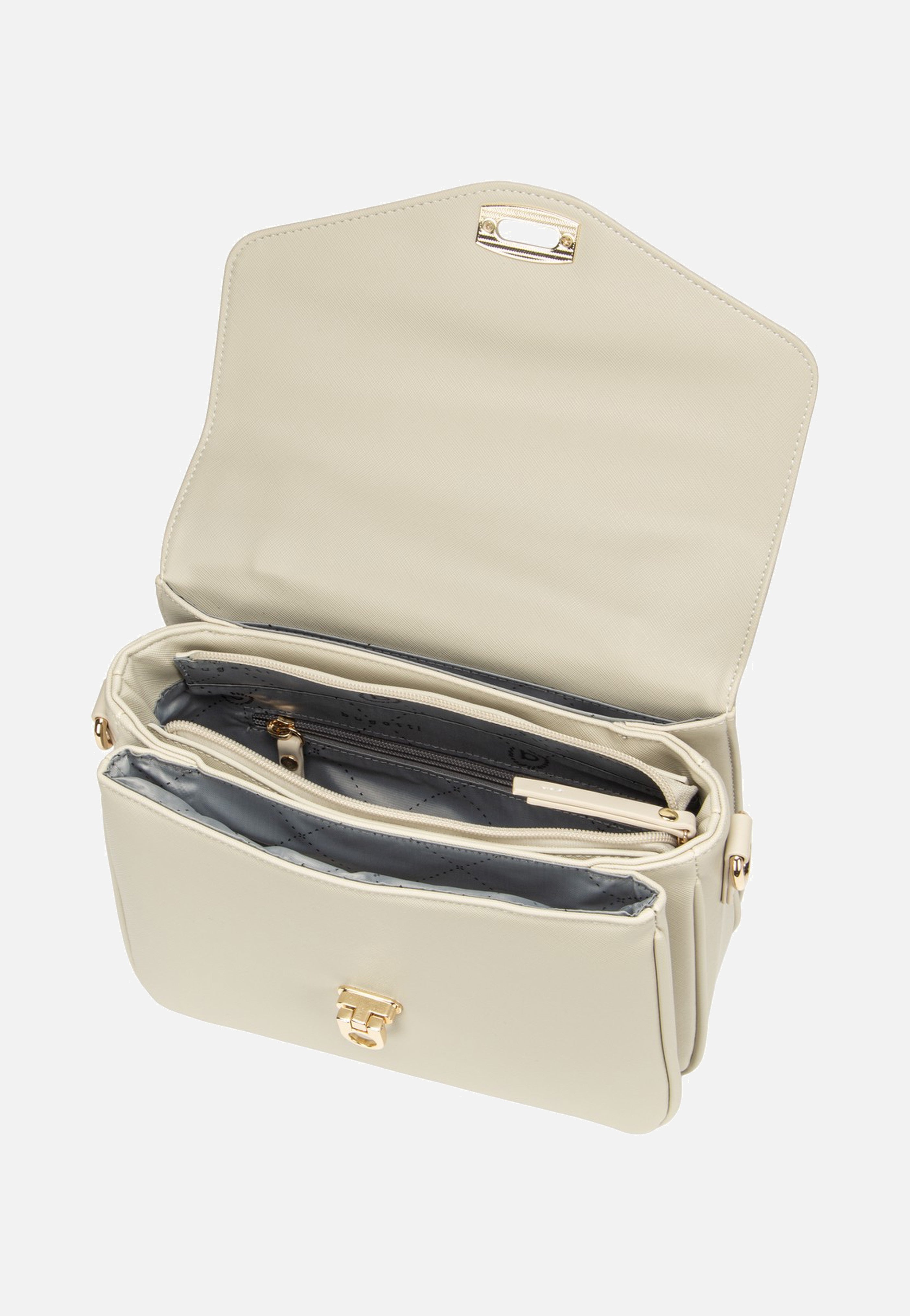 Bugatti Ella Saffiano Classic Bag Beige Shoulder Bag