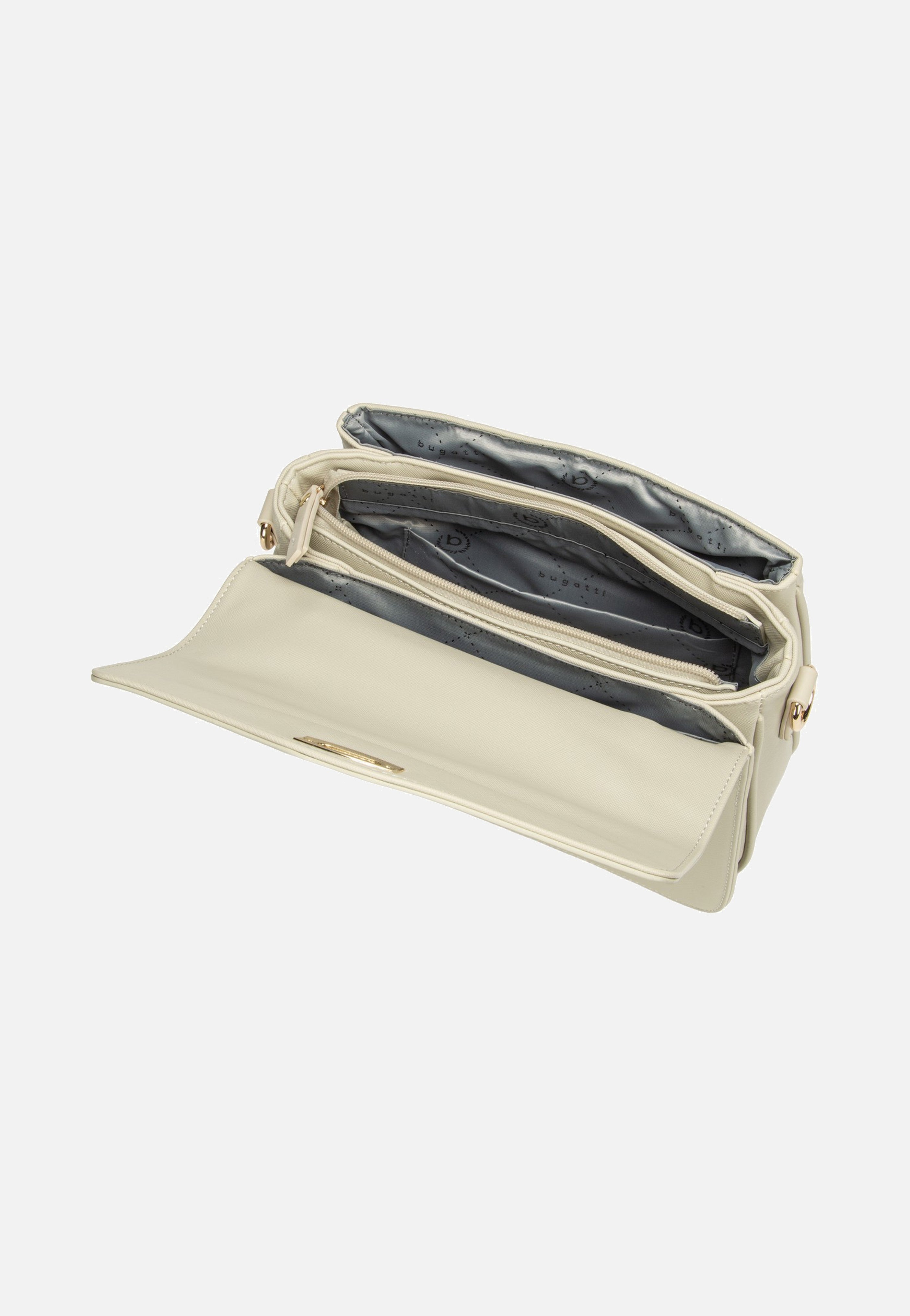 Bugatti Ella Saffiano Classic Bag Beige Shoulder Bag
