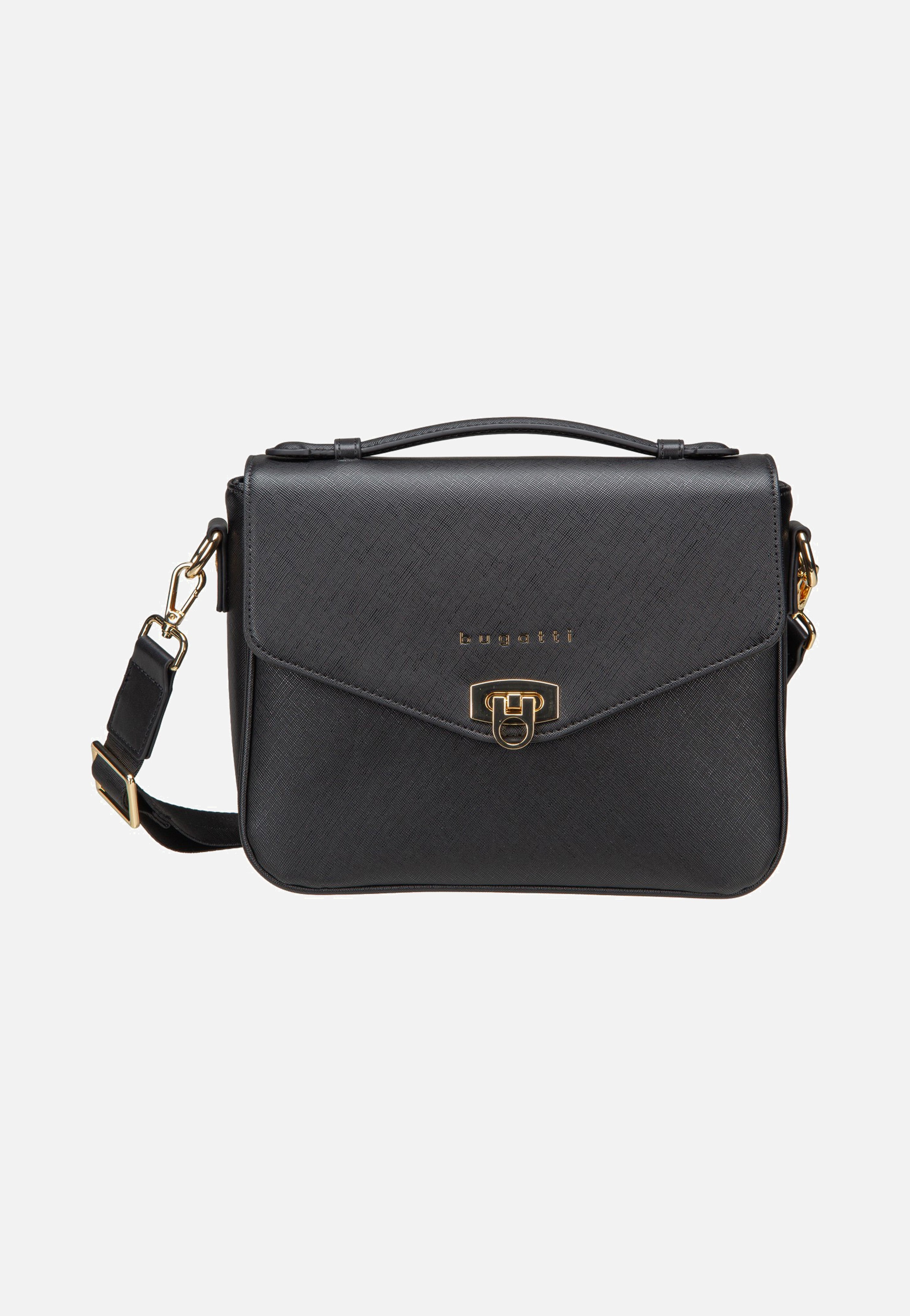 Bugatti Ella Saffiano Classic Bag Black Shoulder Bag