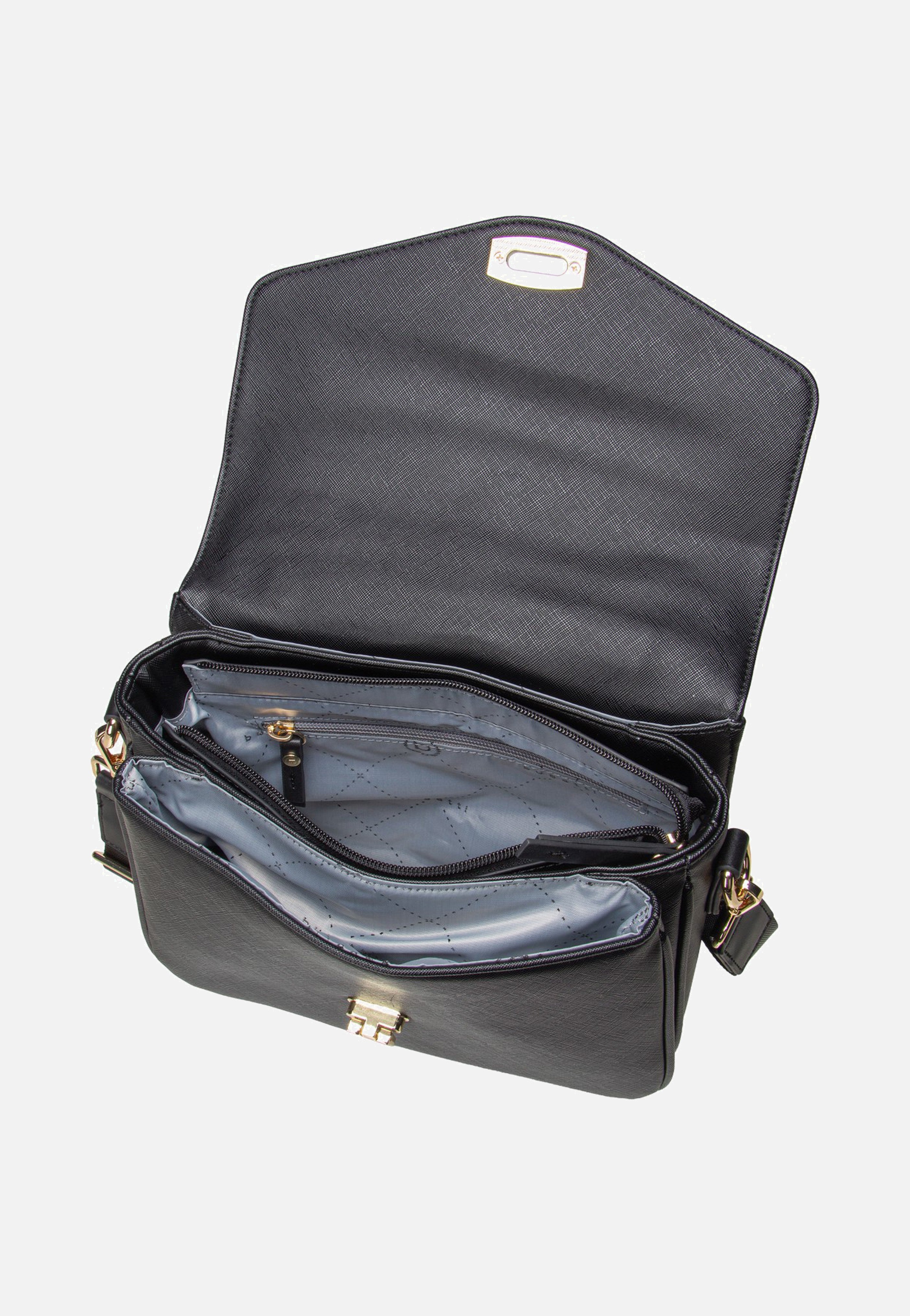 Bugatti Ella Saffiano Classic Bag Black Shoulder Bag
