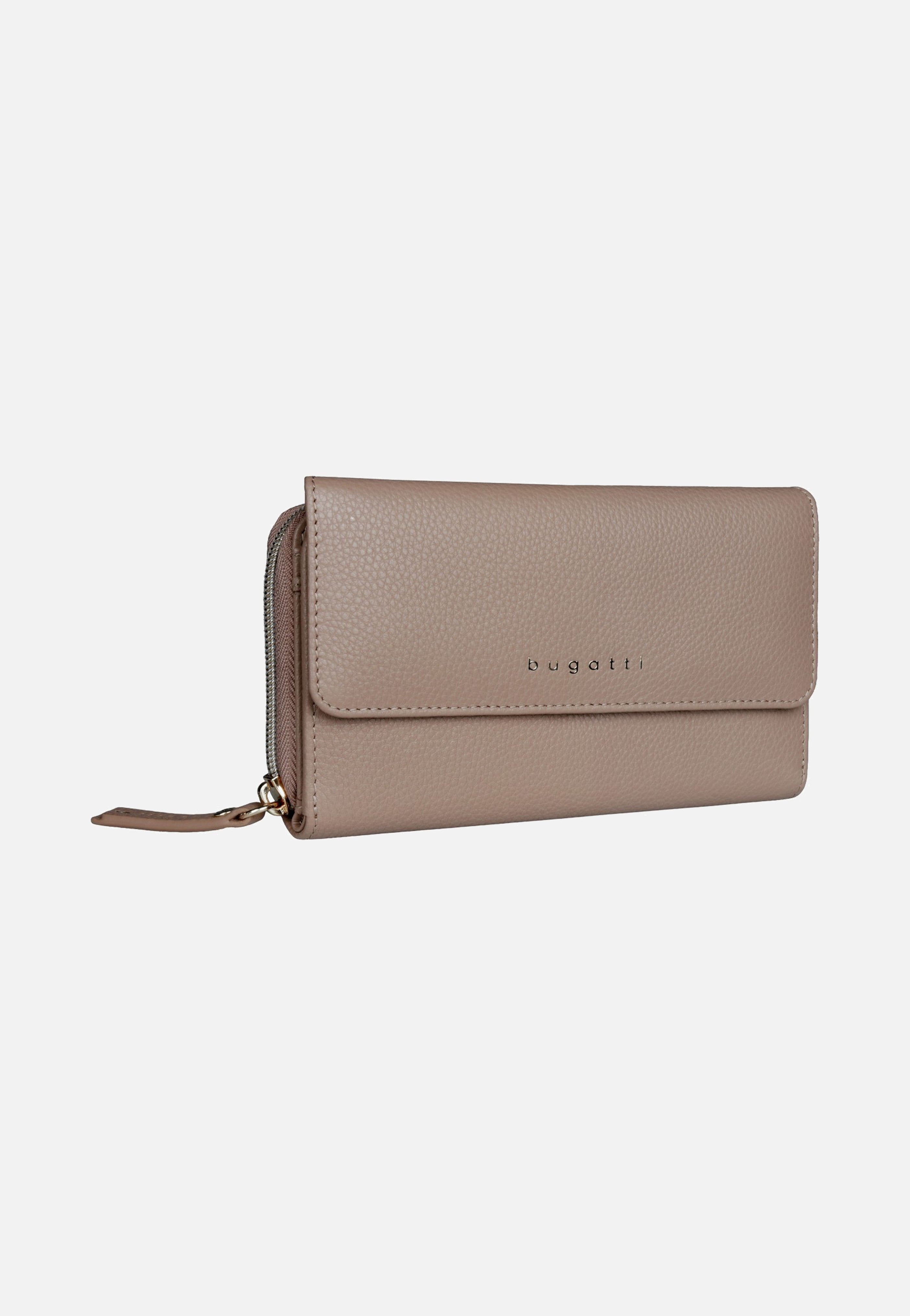 Bugatti Emilia Ladies Long Wallet With Flap Sand Wallet