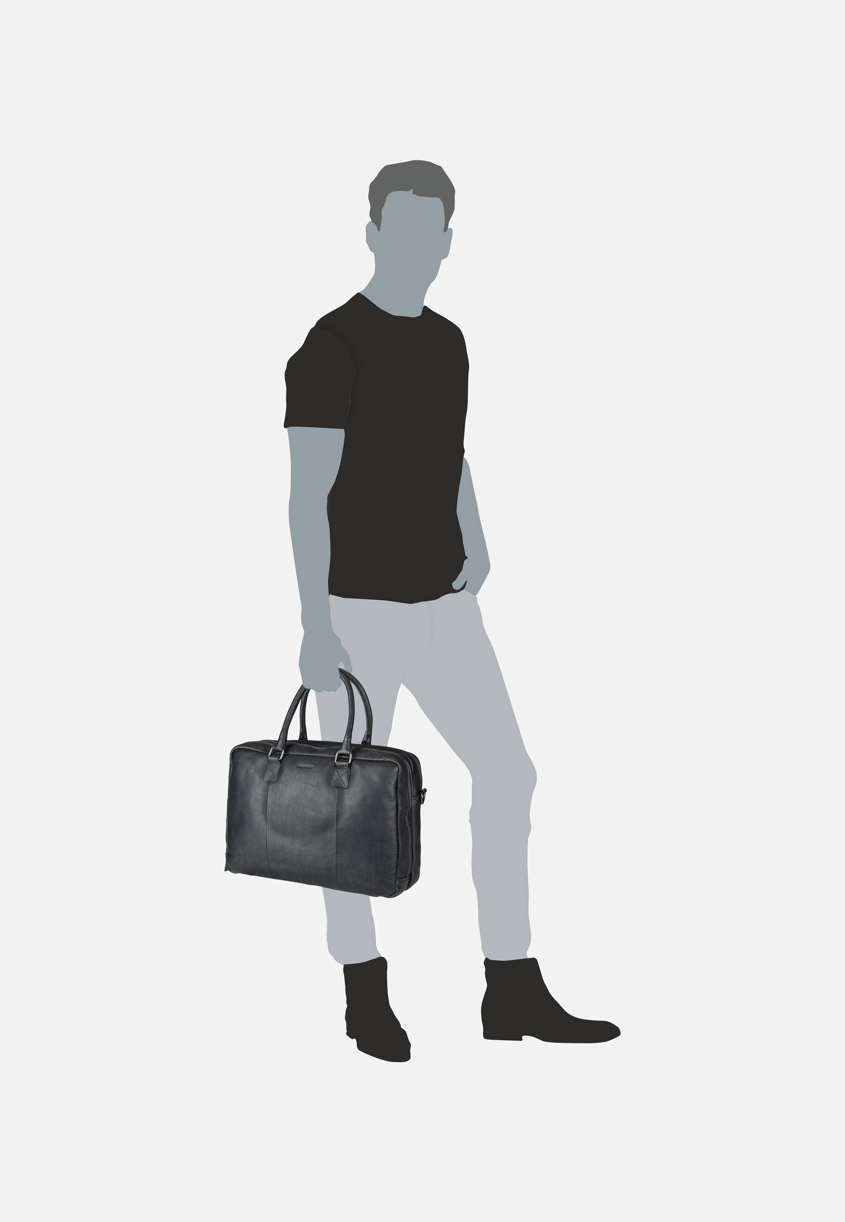 Burkely - Antique Avery Worker 15'' 7979 Black - Briefcase | Men-Image