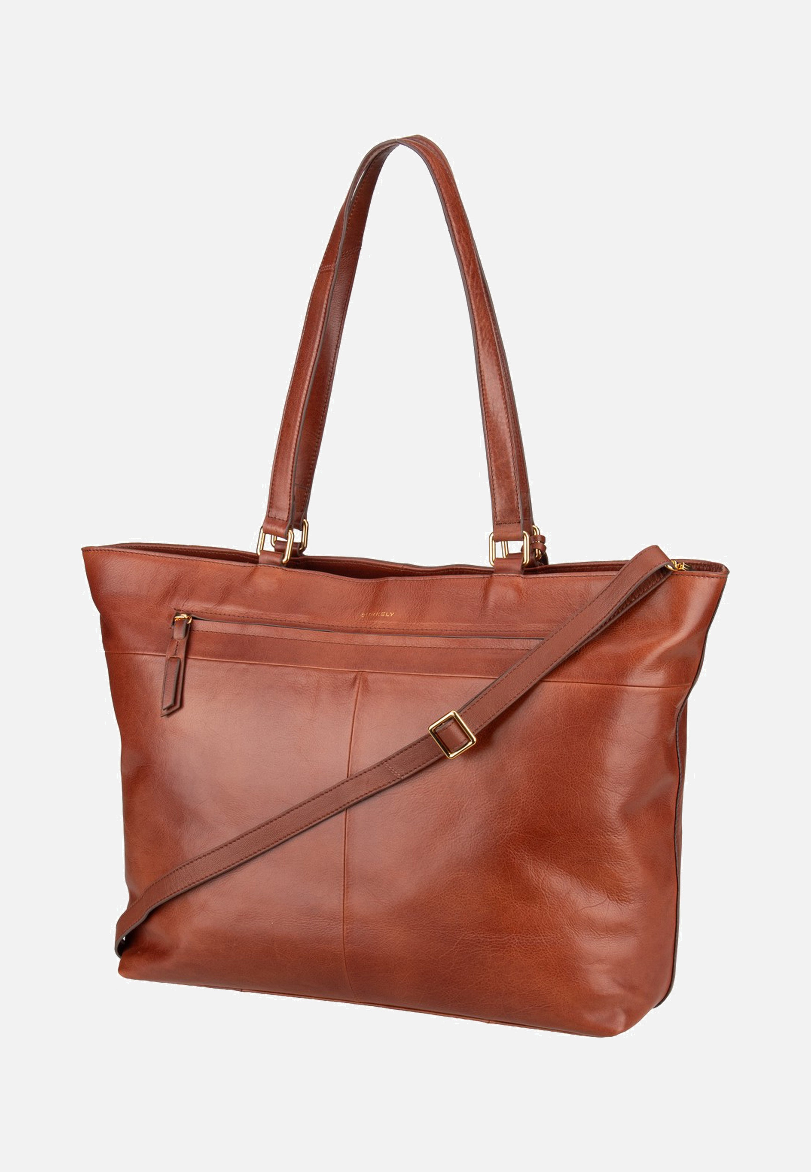 Burkely Fine Florence Wide 1001707 15.6" Chestnut Shopper