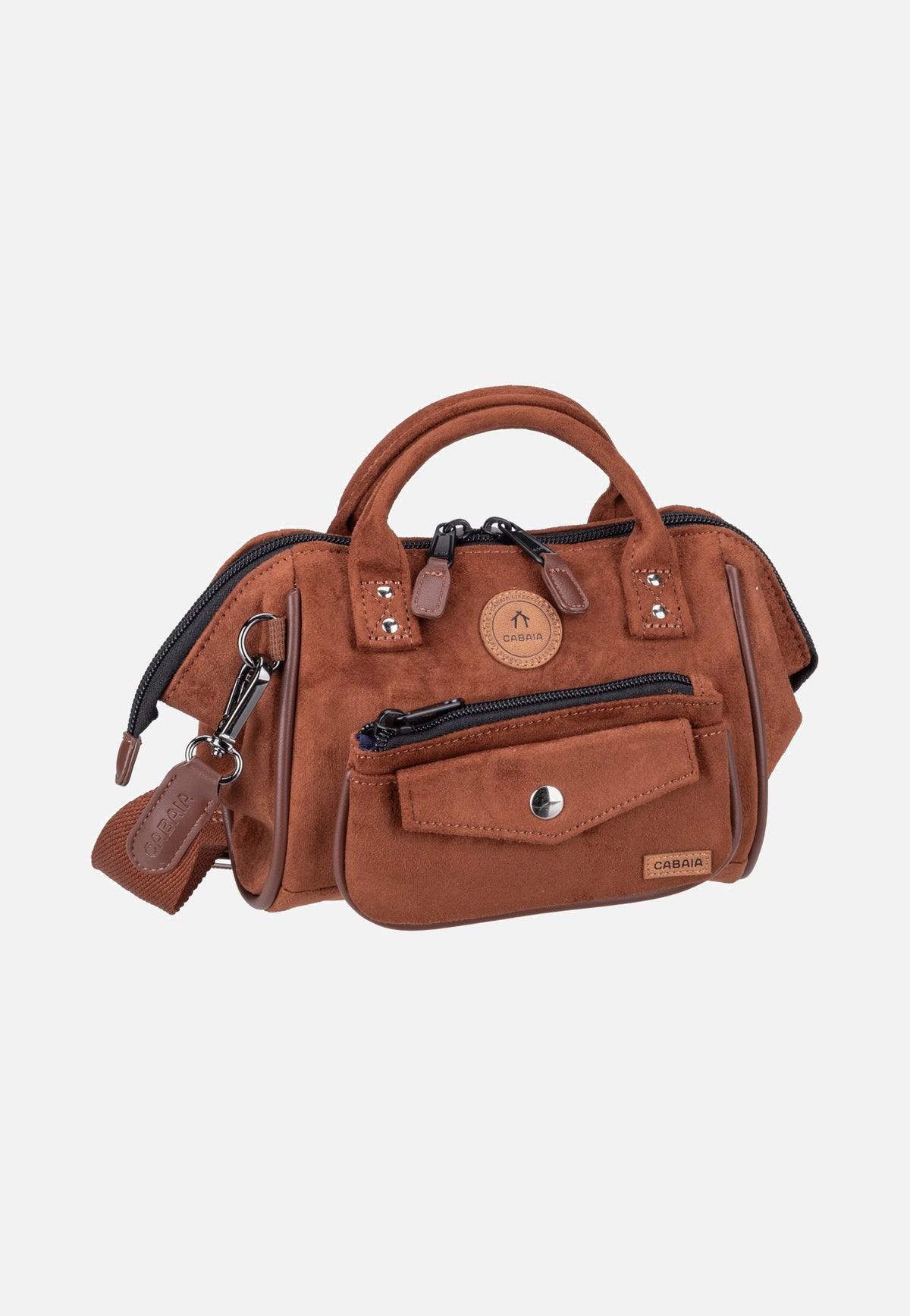 Cabaia Crossbody Vegan Suede Small Winnipeg Bolsa con asa