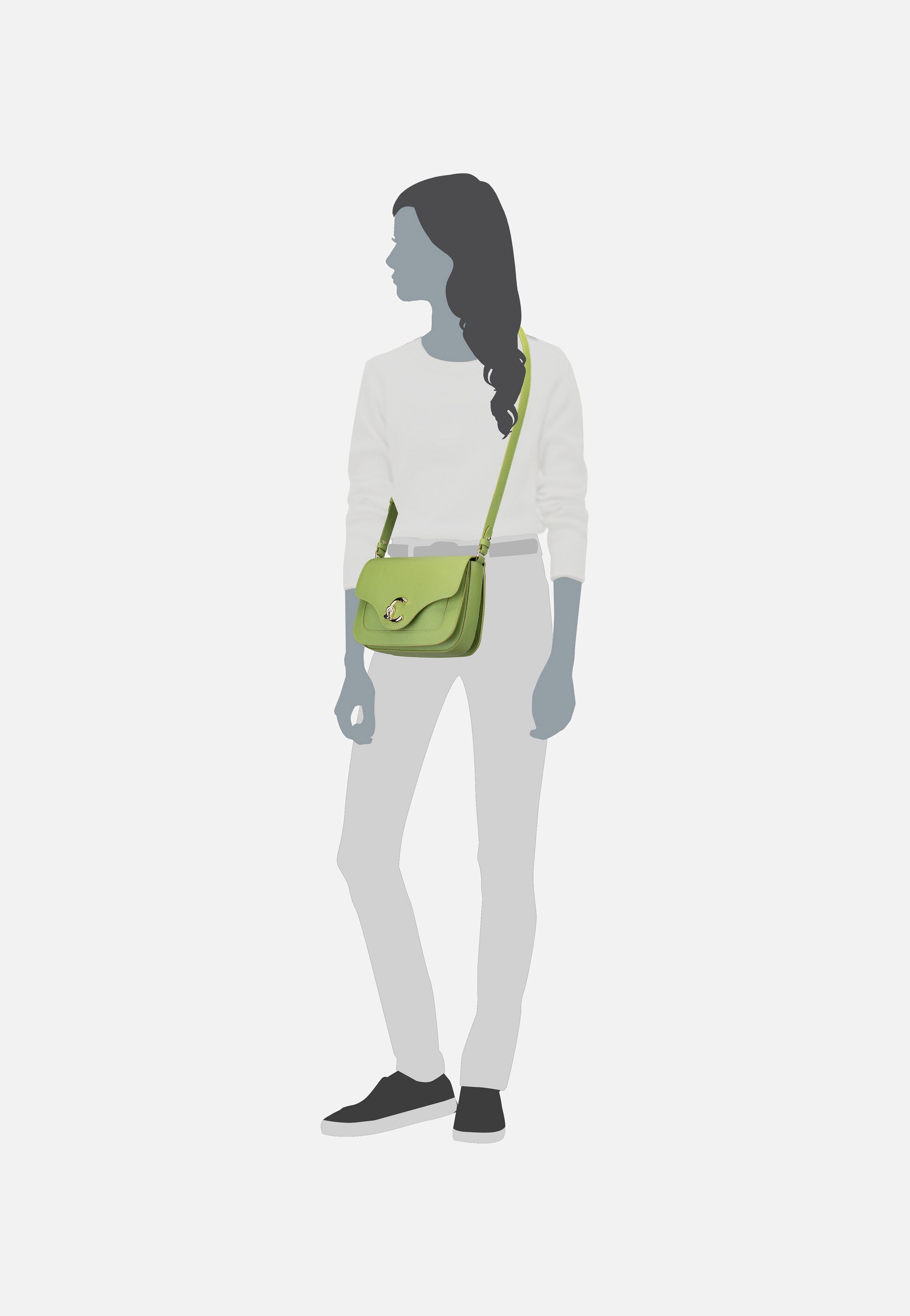 Coccinelle C-Me 1501 Guacamole Crossbody Bag