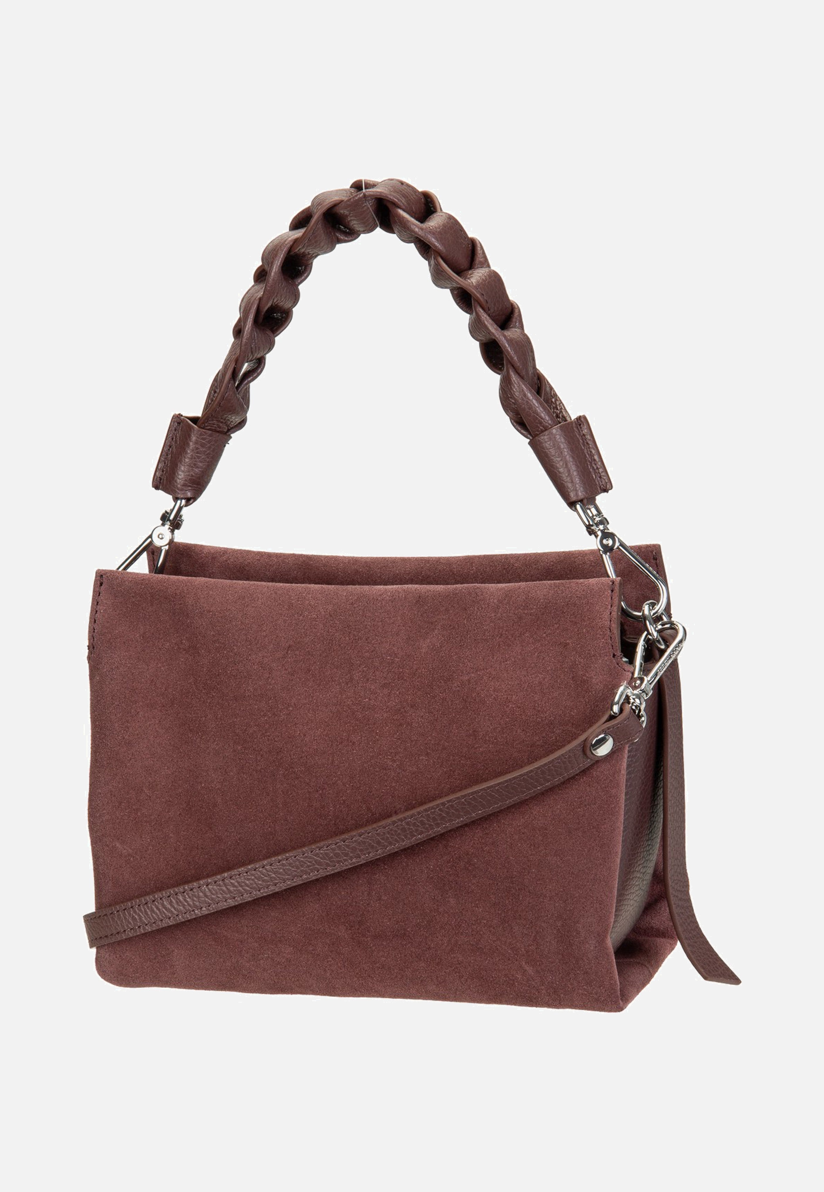 Coccinelle Boheme Suede Bimaterial 5801 Berry/Berry Handle Bag