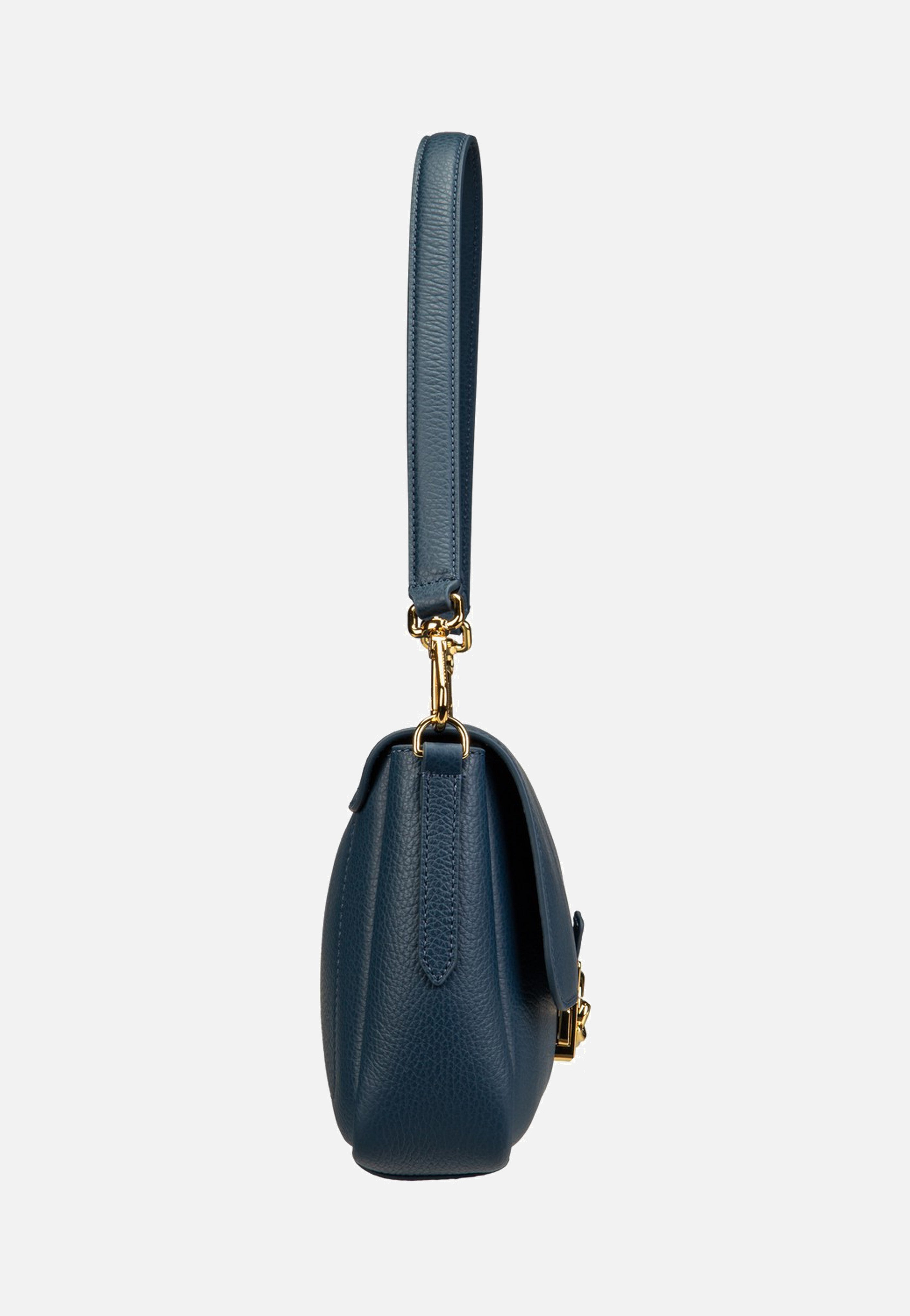 Coccinelle C-Me Lock 1201 Deep Blue Shoulder Bag