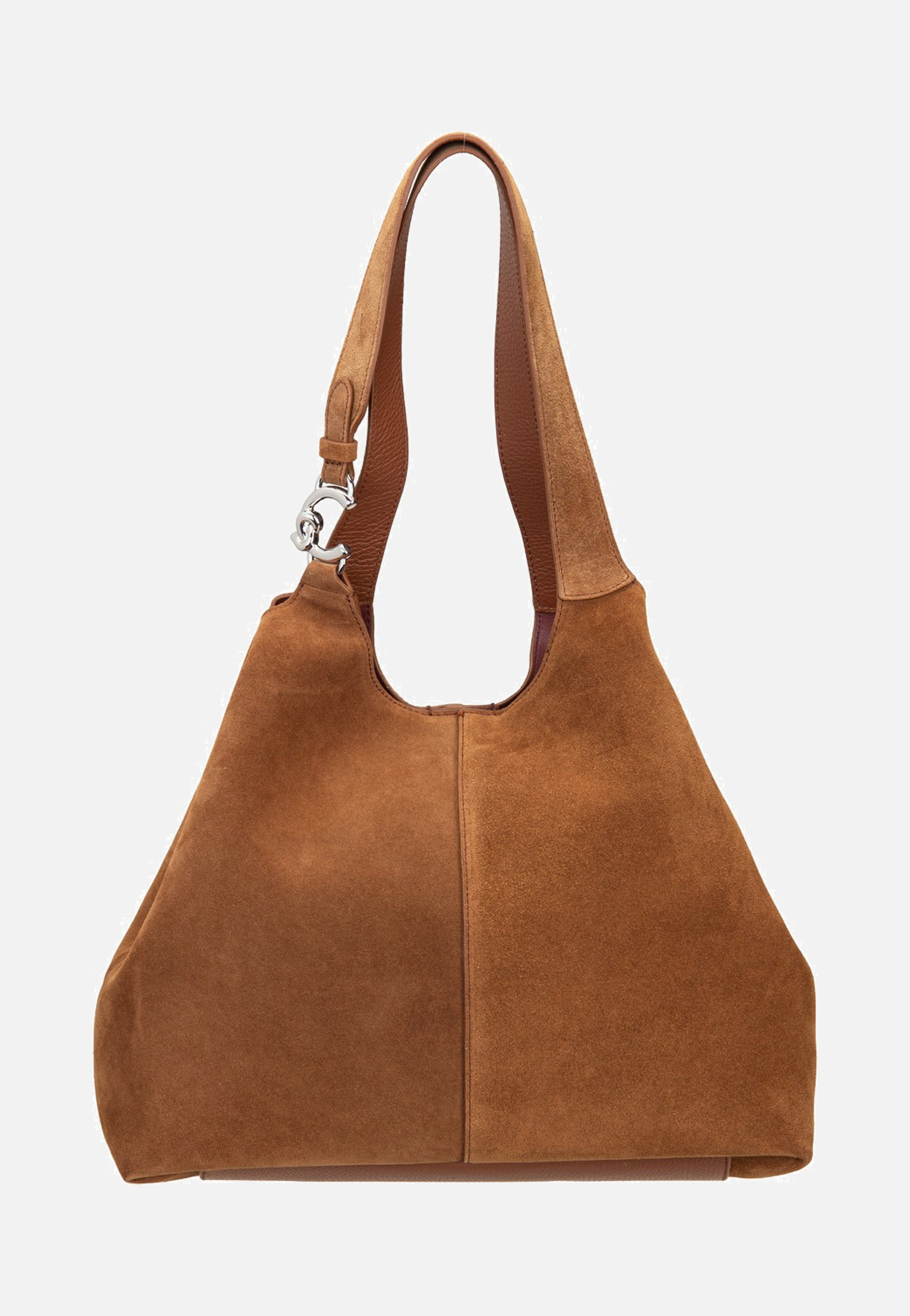 Coccinelle Coccinelle C-Easy Suede 1101 Cognac/Cognac Hobo Bag