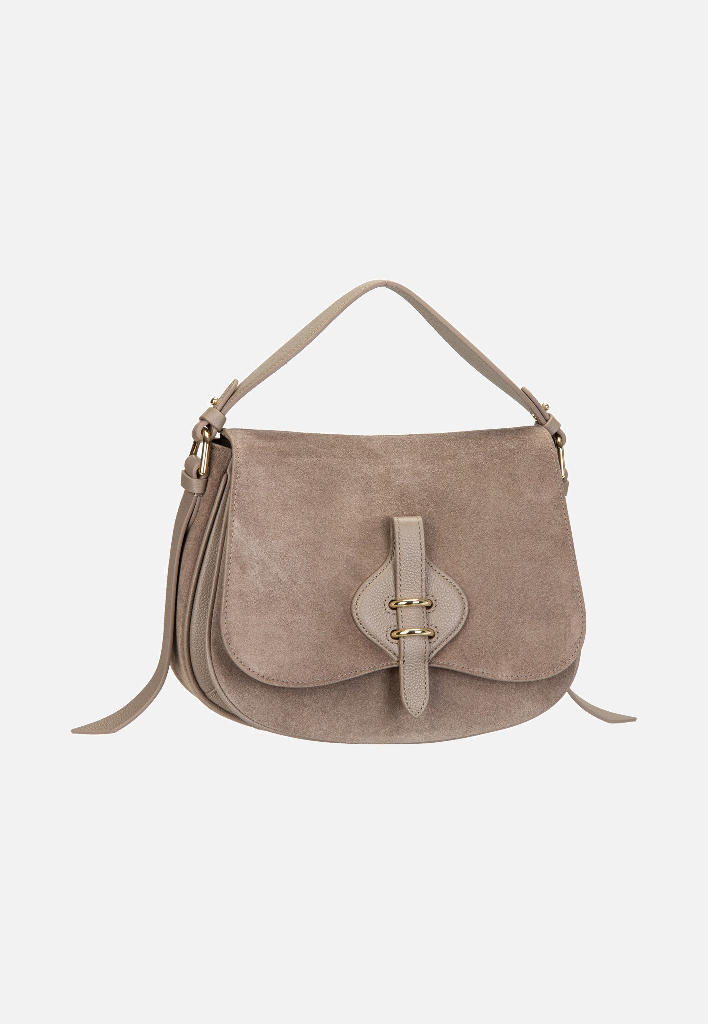 Coccinelle Coccinellemavery Suede Bi 1801 Warm Taupe/Warm Taupe Crossbody Bag