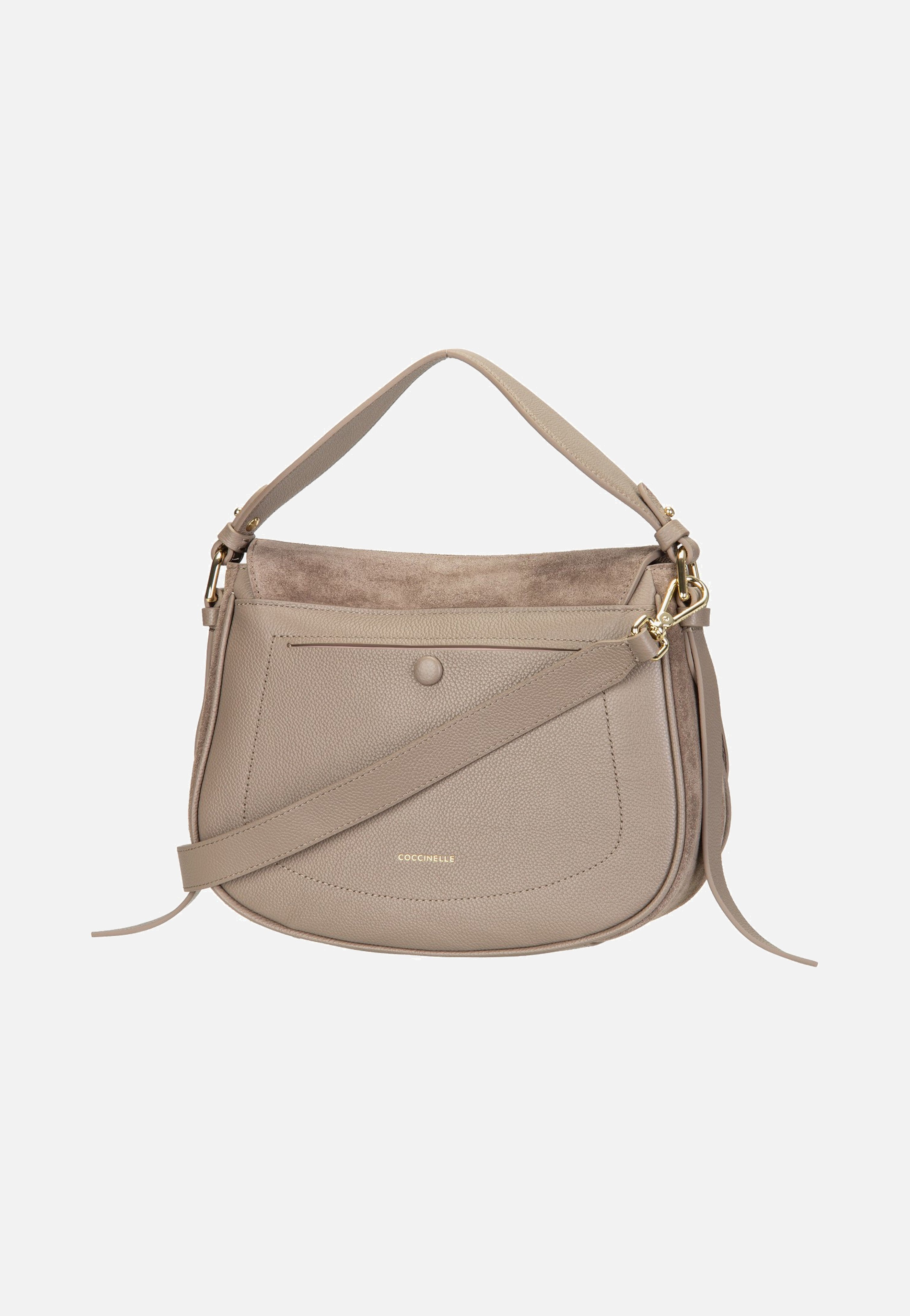 Coccinelle Coccinellemavery Suede Bi 1801 Warm Taupe/Warm Taupe Crossbody Bag