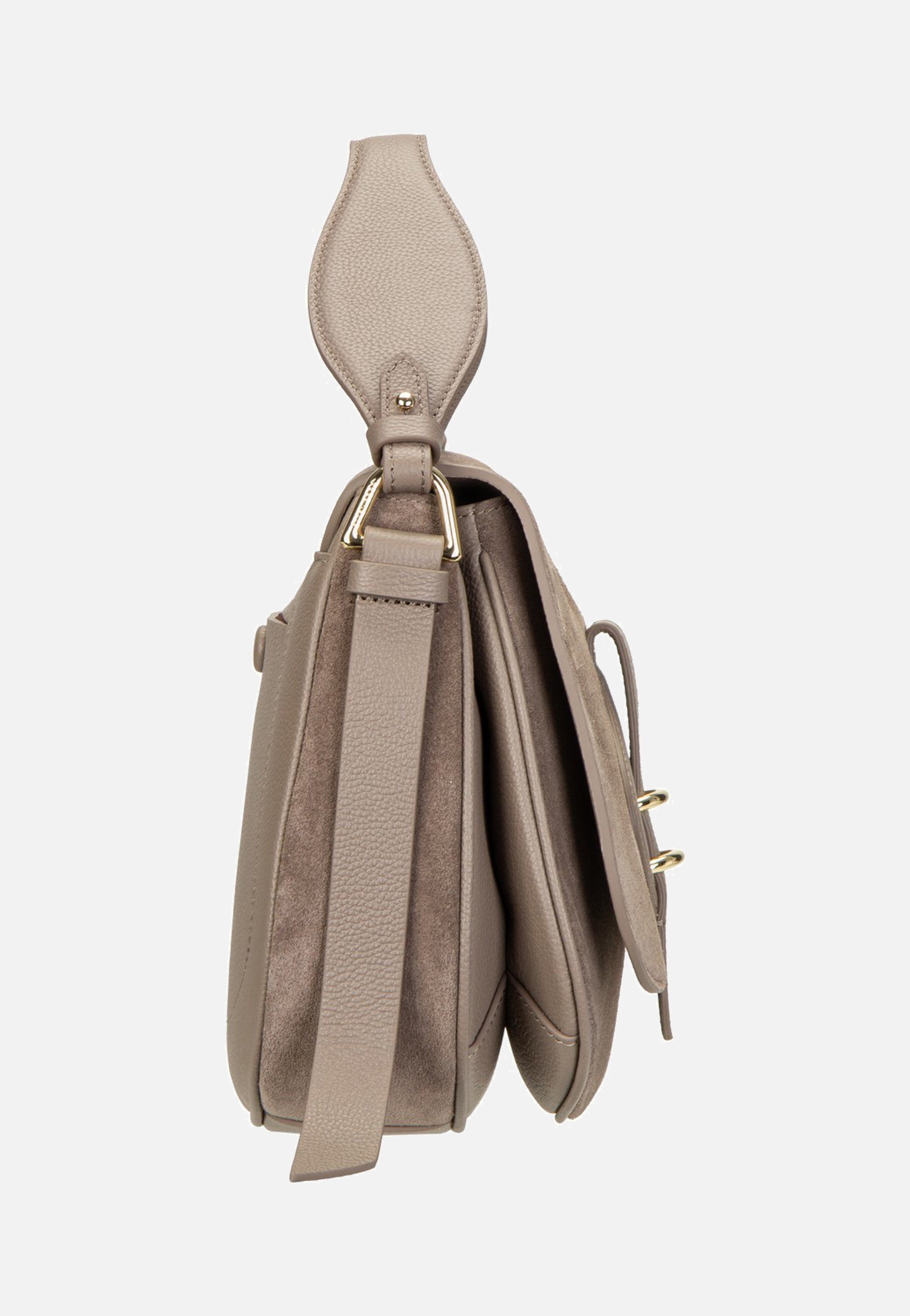 Coccinelle Coccinellemavery Suede Bi 1801 Warm Taupe/Warm Taupe Crossbody Bag