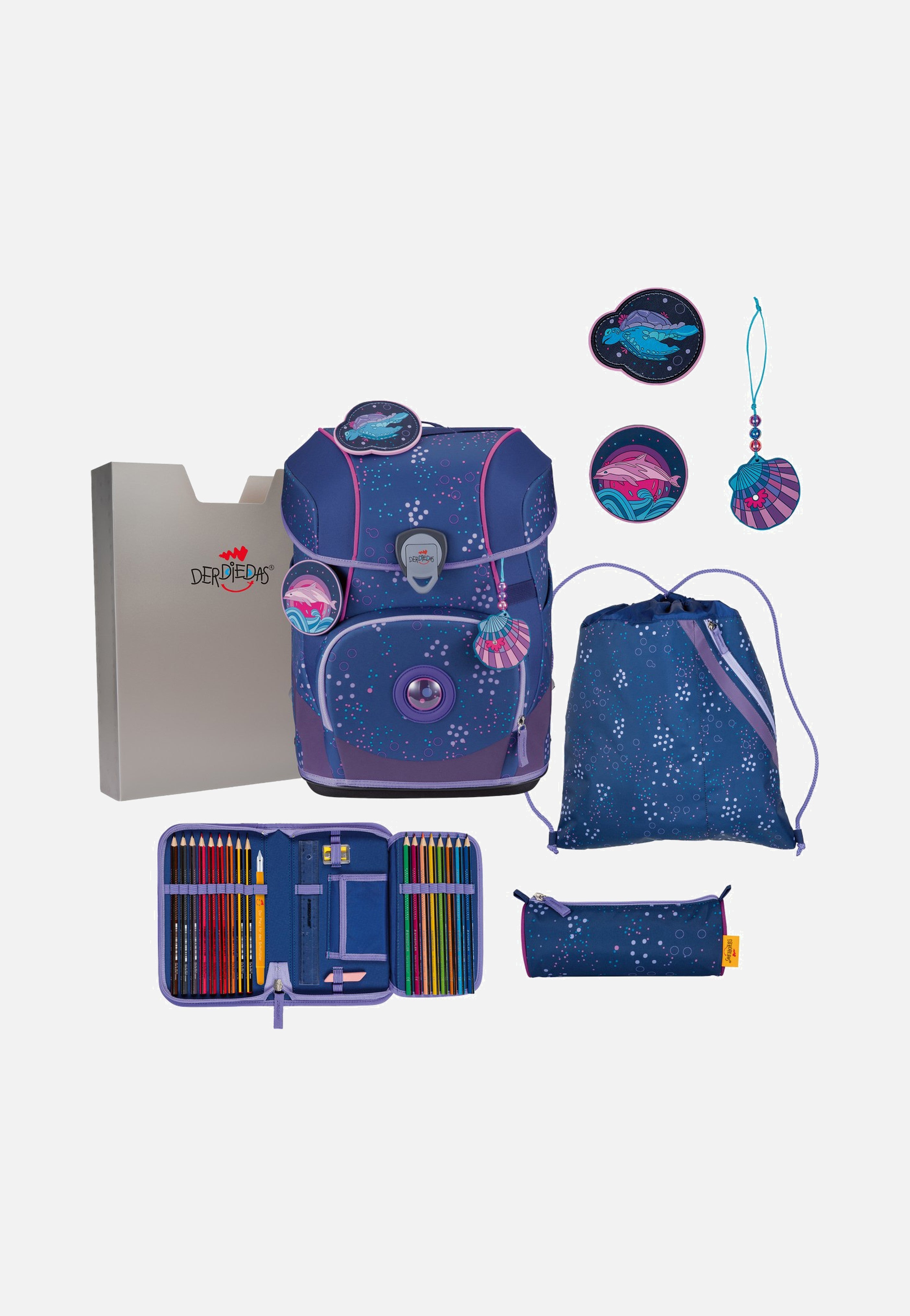 DerDieDas ErgoFlex Tiny Set Deep Ocean School Backpack