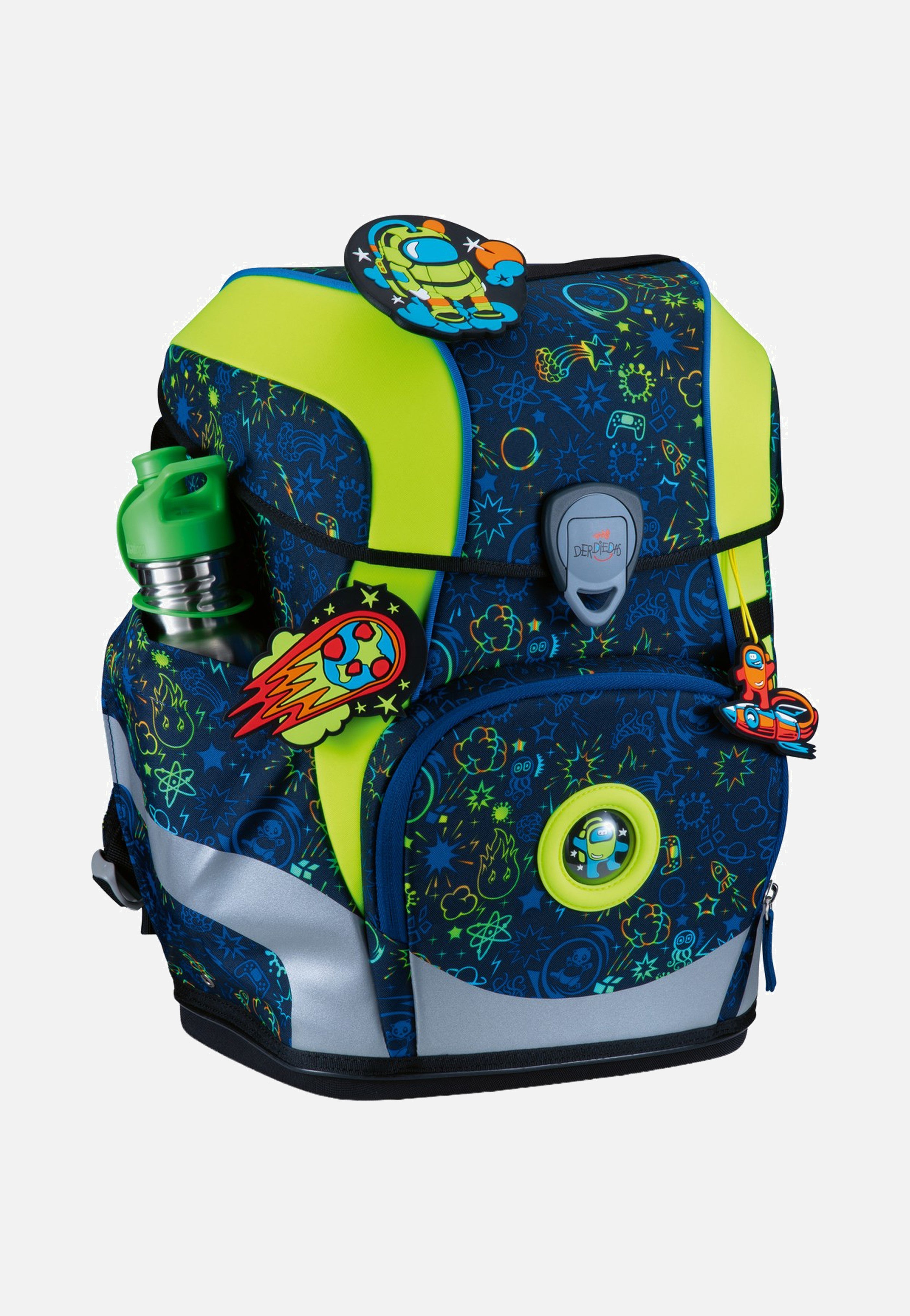 DerDieDas ErgoFlex Tiny Set Neon Crazy School Backpack