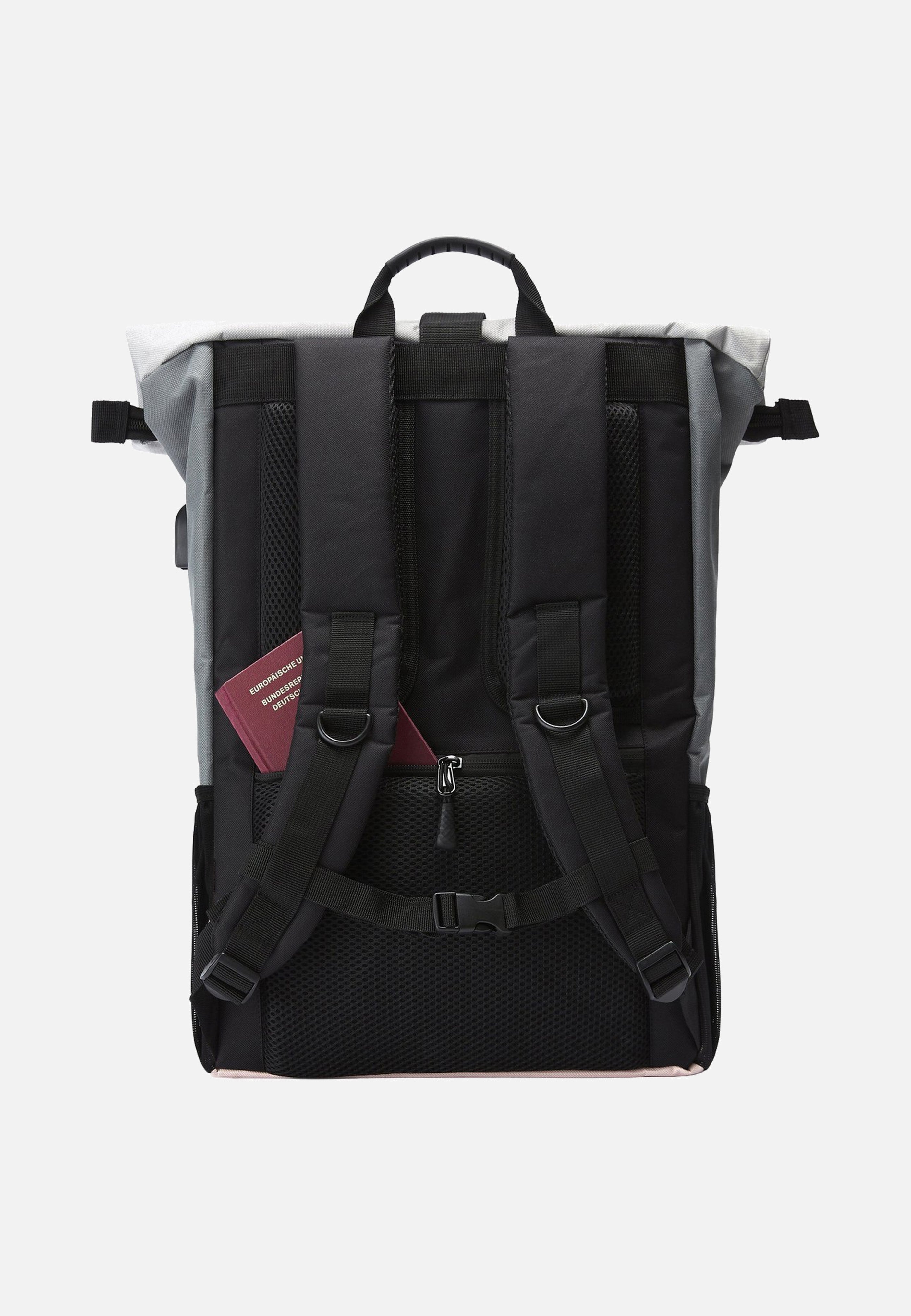 Ela Mo Rolltop Rose On Rocks Rolltop Backpack