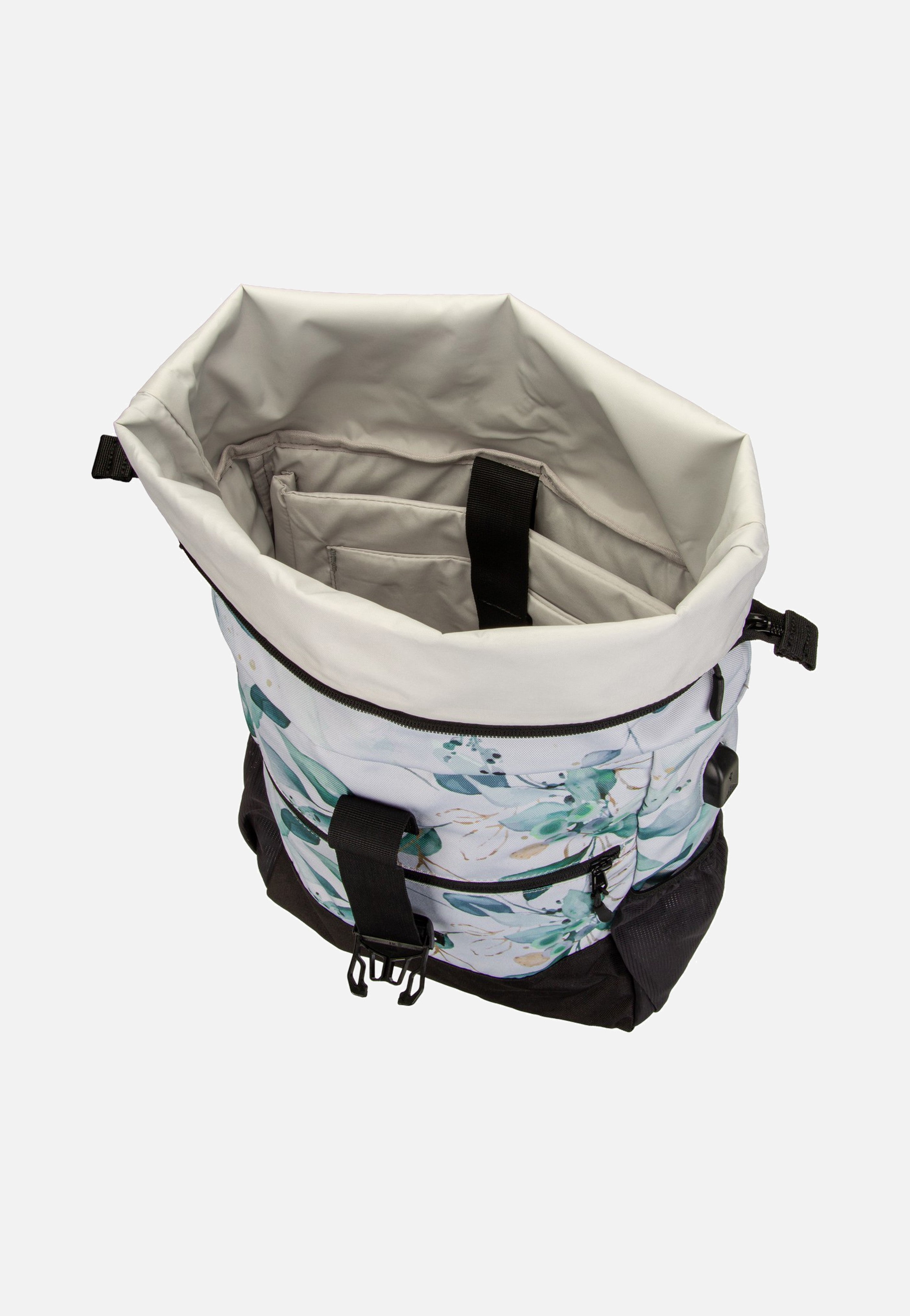 Ela Mo Rolltop Waterleaf Gold Rolltop Backpack