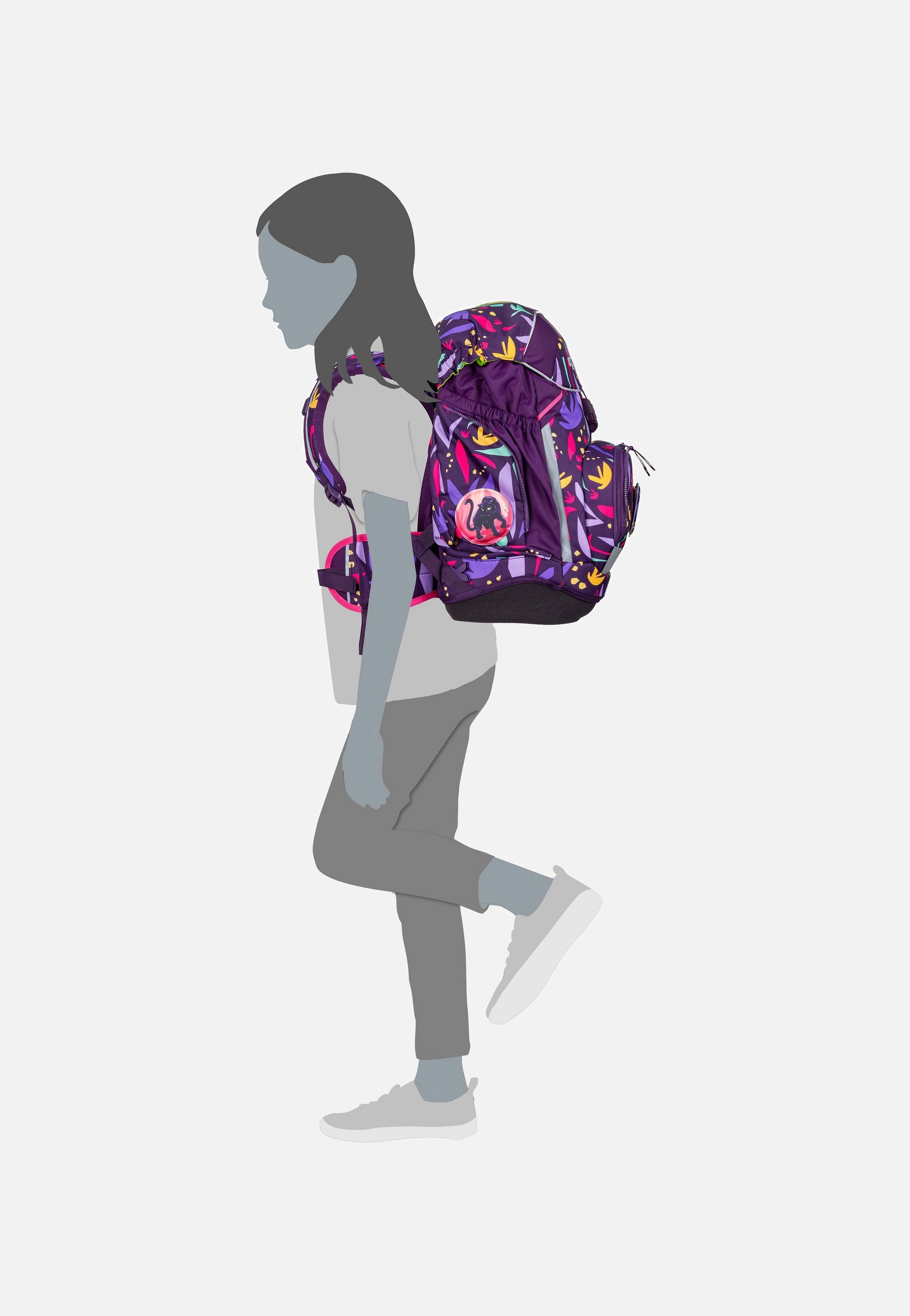 ergobag pack Set GLOW Super ReflektBär School Bag