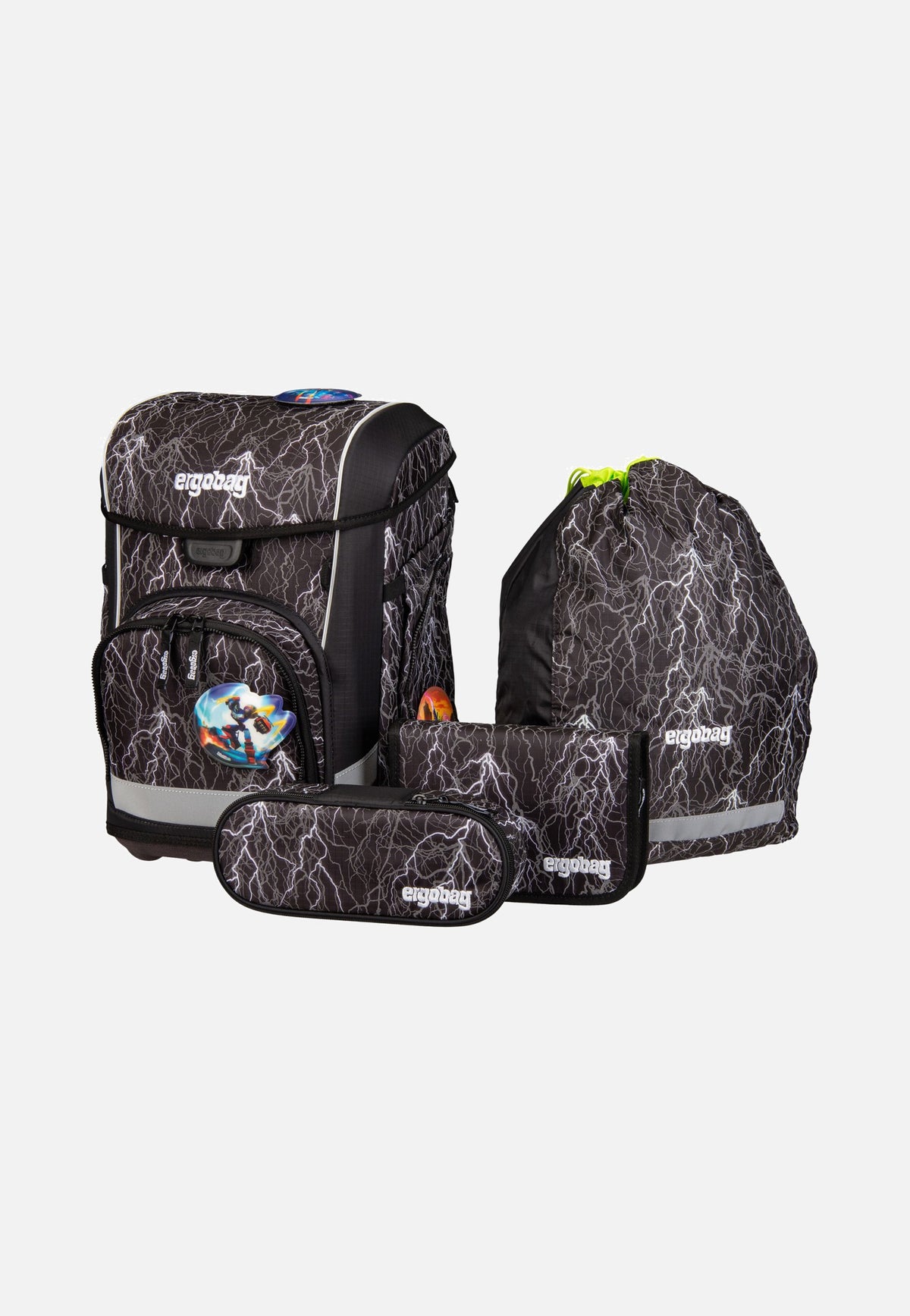 ergobag cubo light Set REFLEX Super ReflektBär School Bag