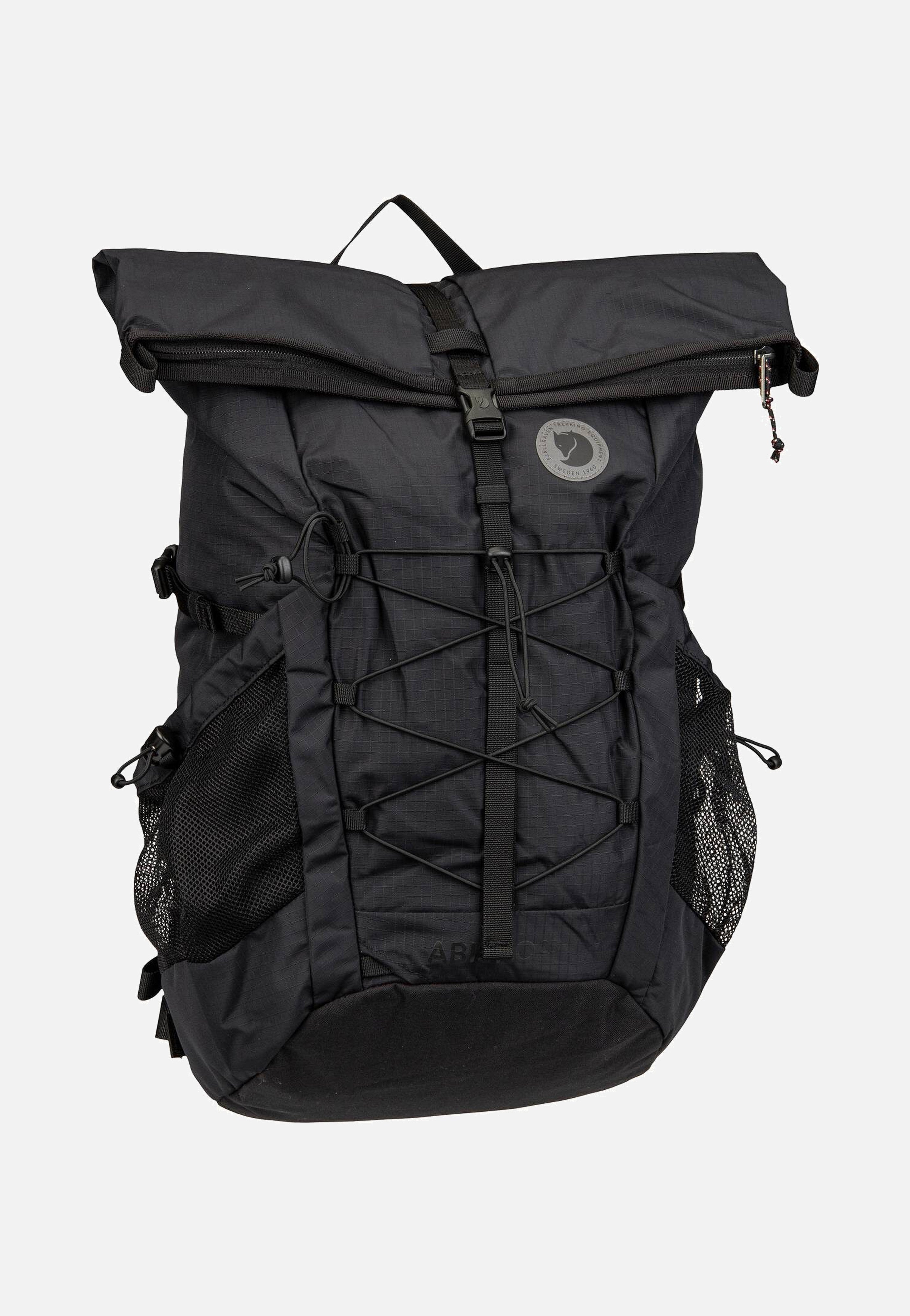 Fjällräven Abisko Hike Foldsack Black - Rolltop Backpack