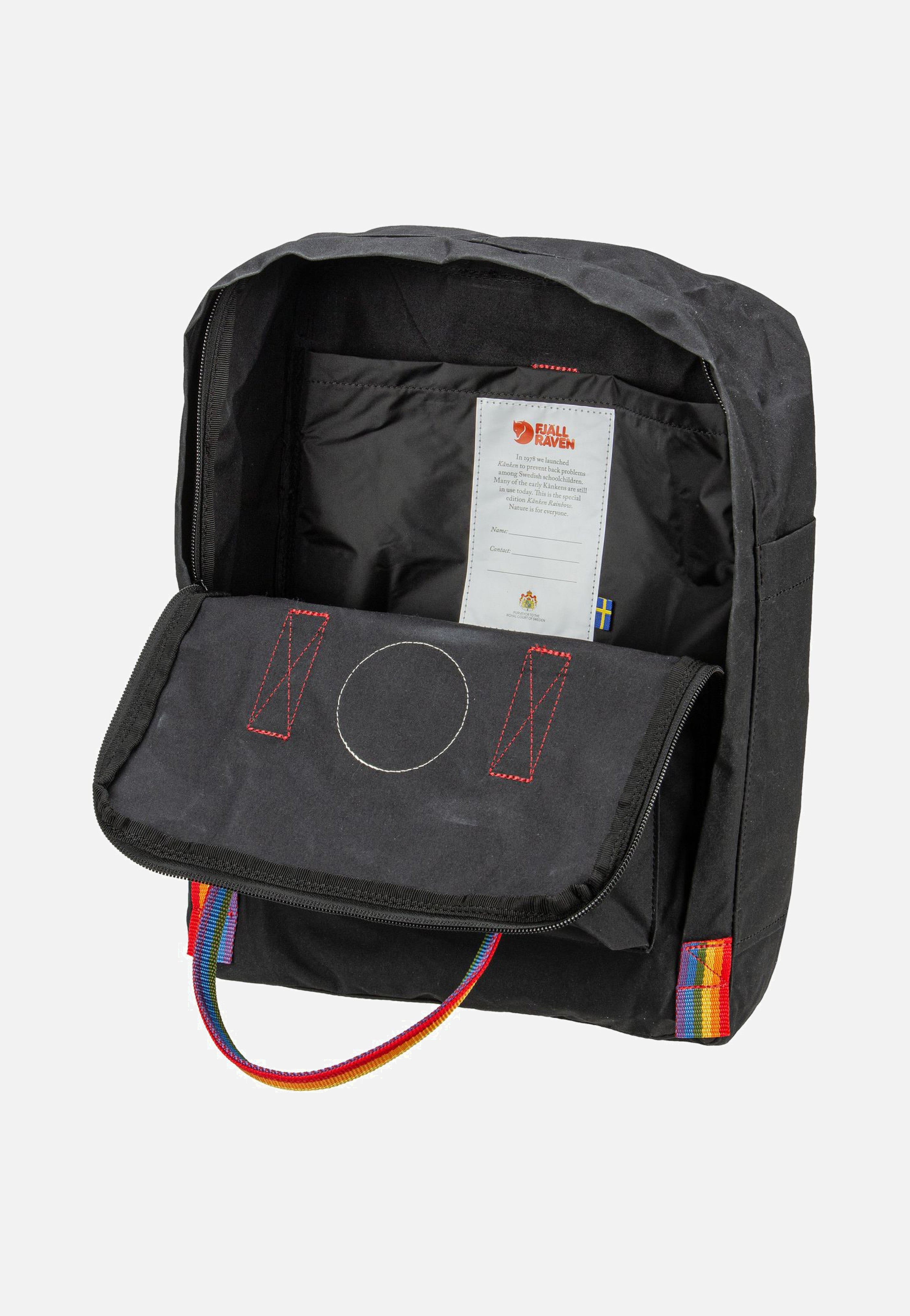 Fjällräven Kanken Rainbow Black/Rainbow Pattern Backpack