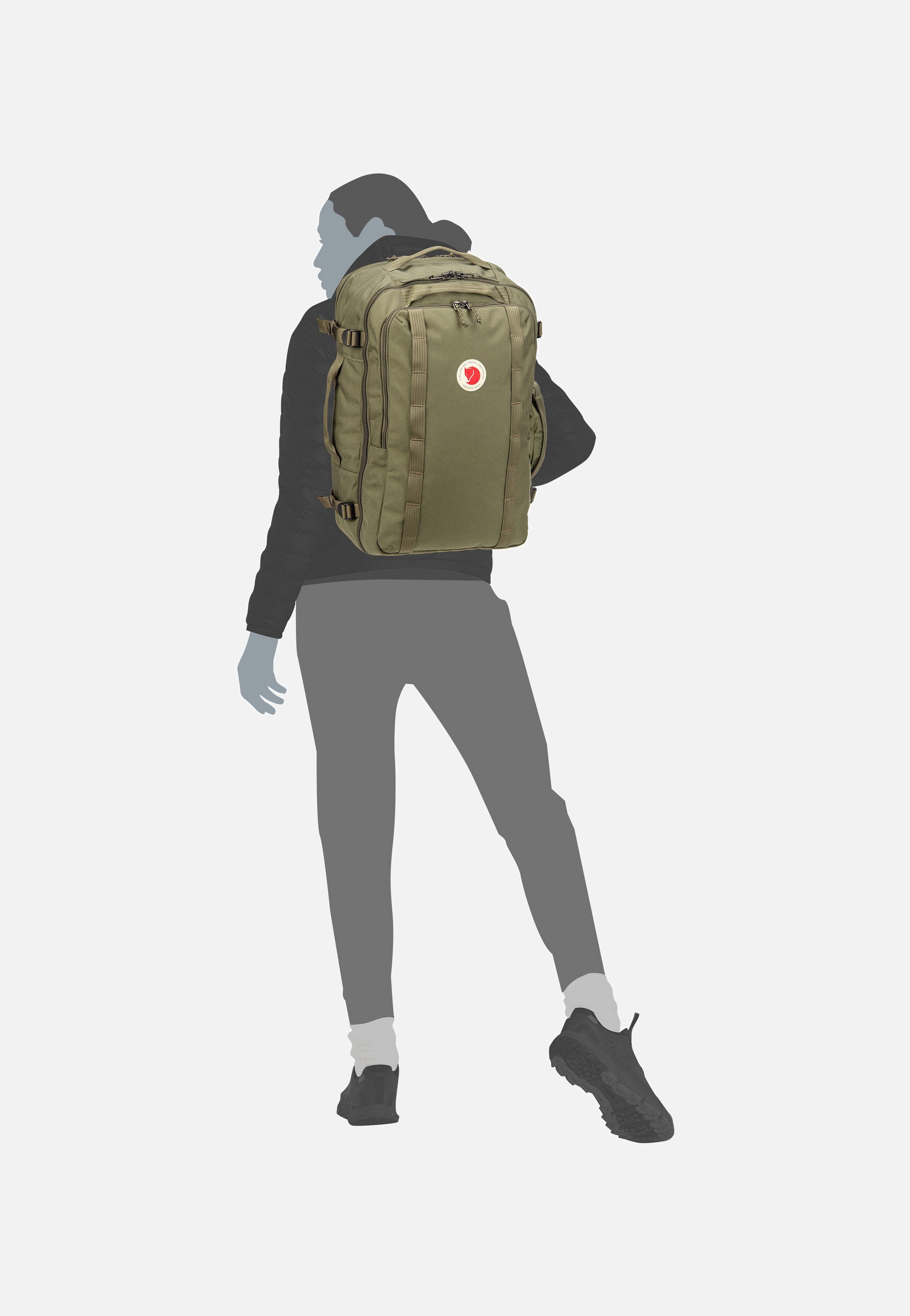 Fjällräven Färden Carry-On Pack Green Travel Backpack