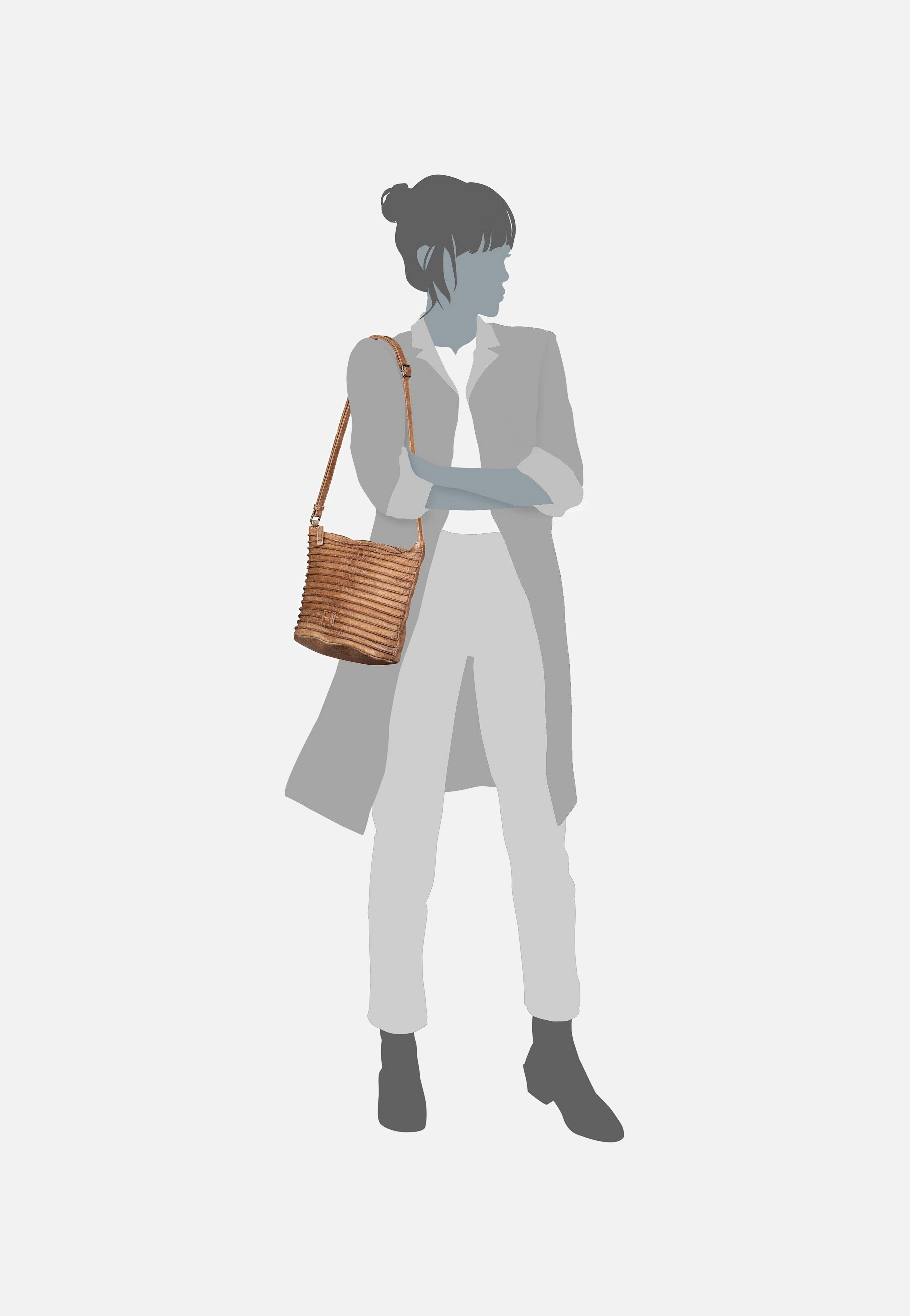 Fredsbruder Riffelinchen 927r Caramel Crossbody Bag